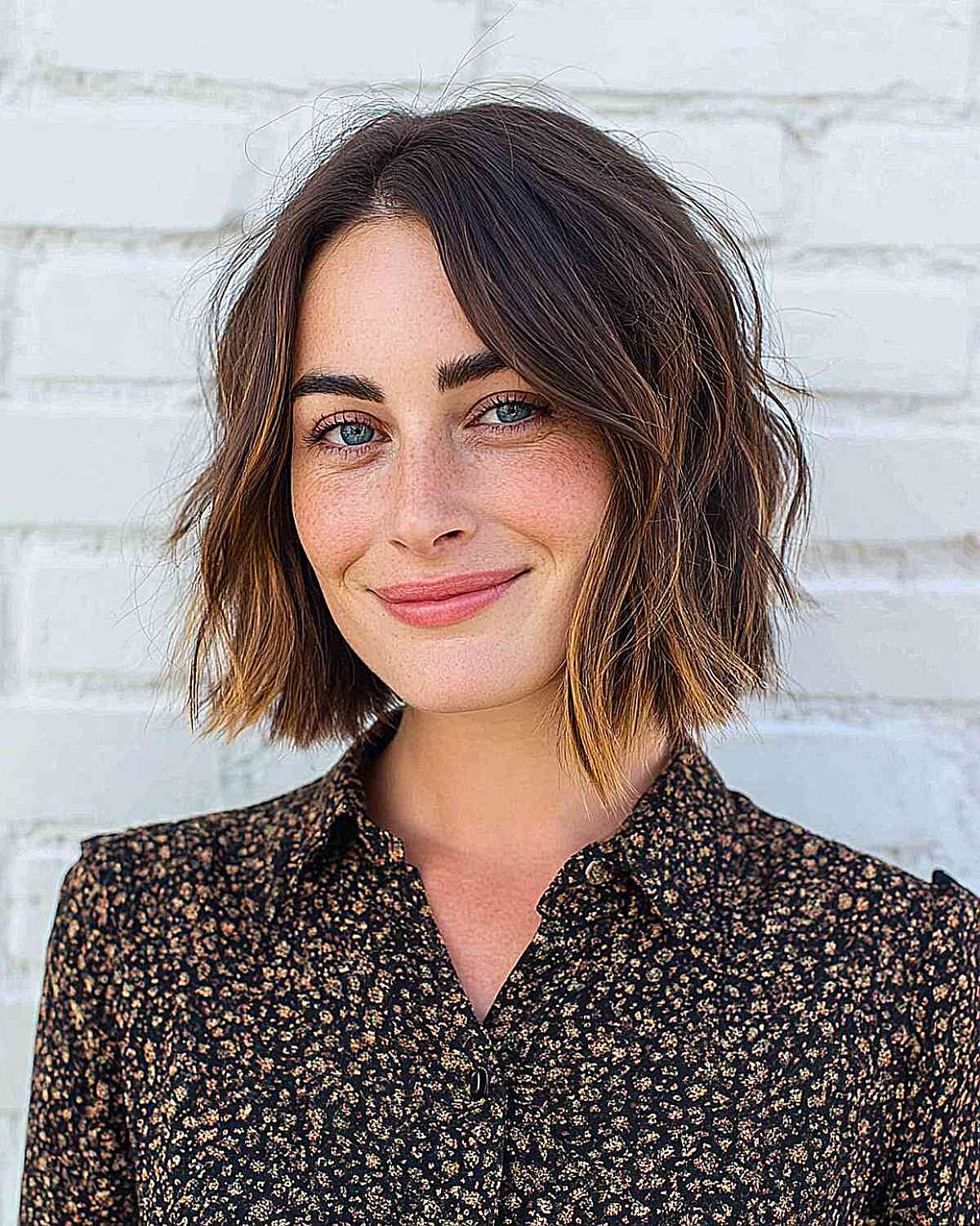 Textured Wavy Bob for Fine Hair