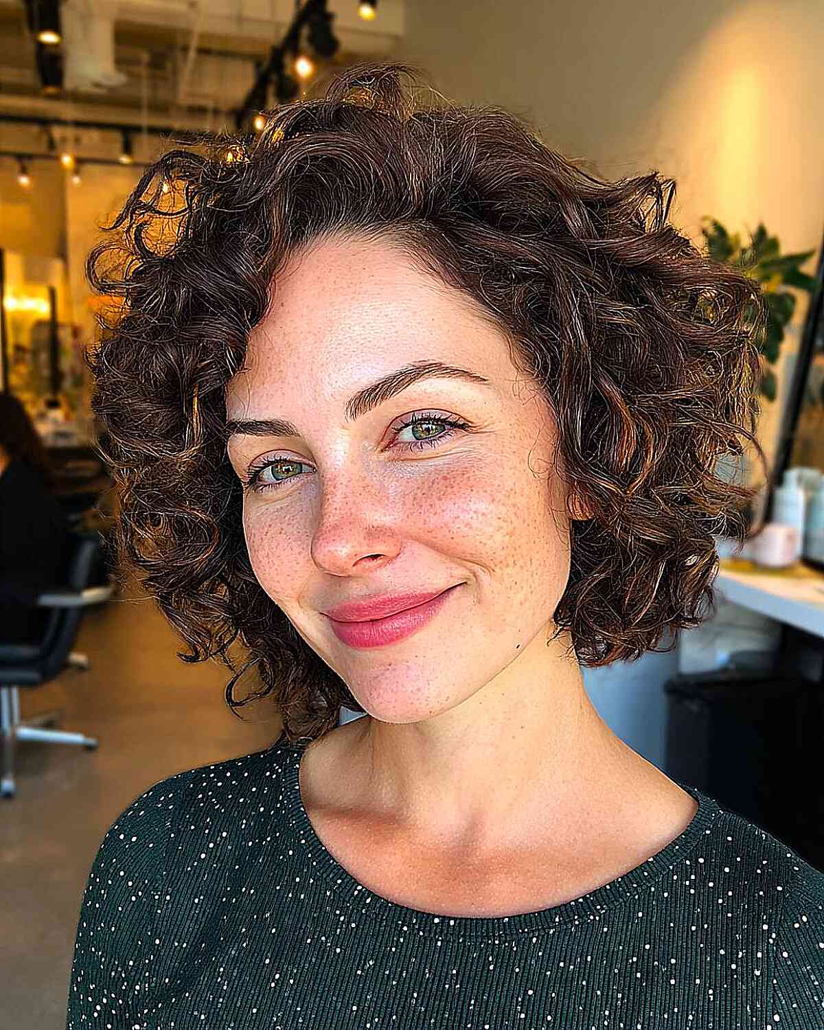 Textured Short Curly Bob