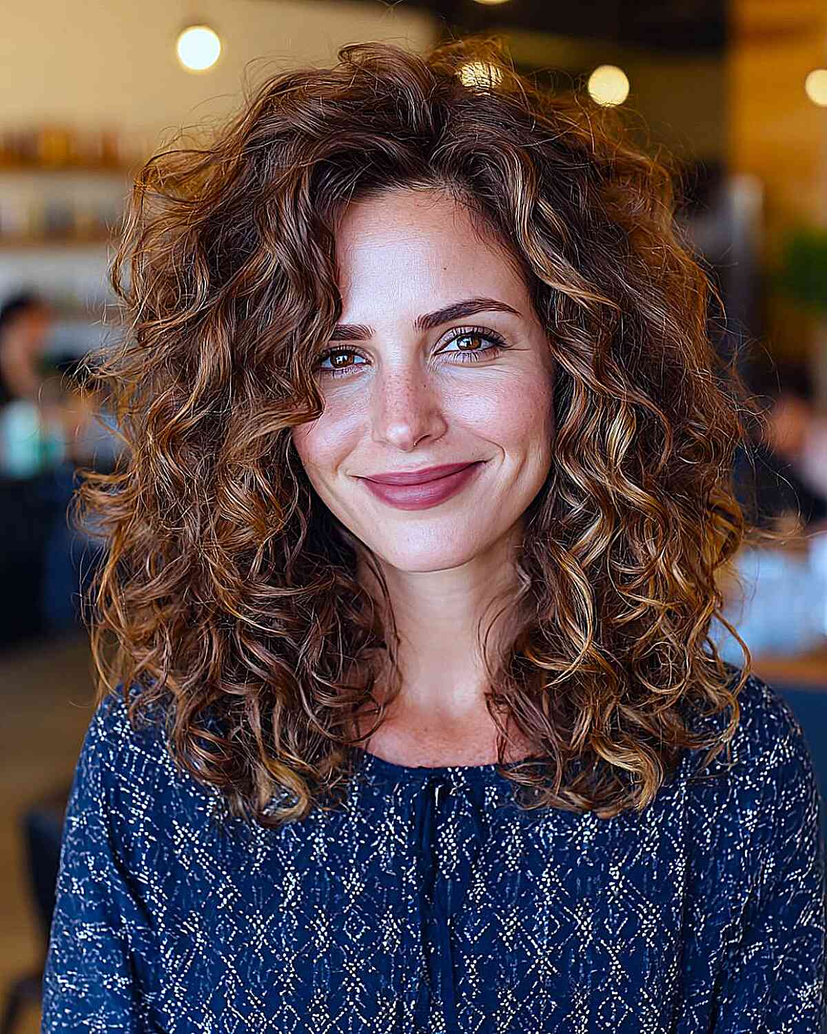 Beautiful Layered Curly Hairstyle