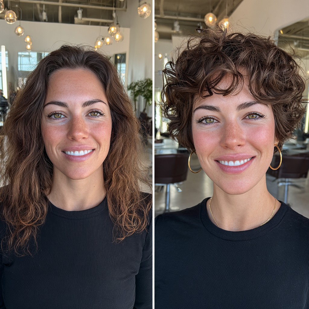 Charming Espresso Tousled Pixie for Thick Curls