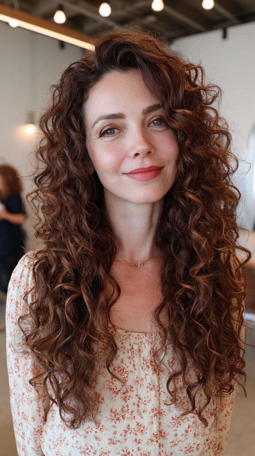 Chestnut Curls with Natural Undercurls