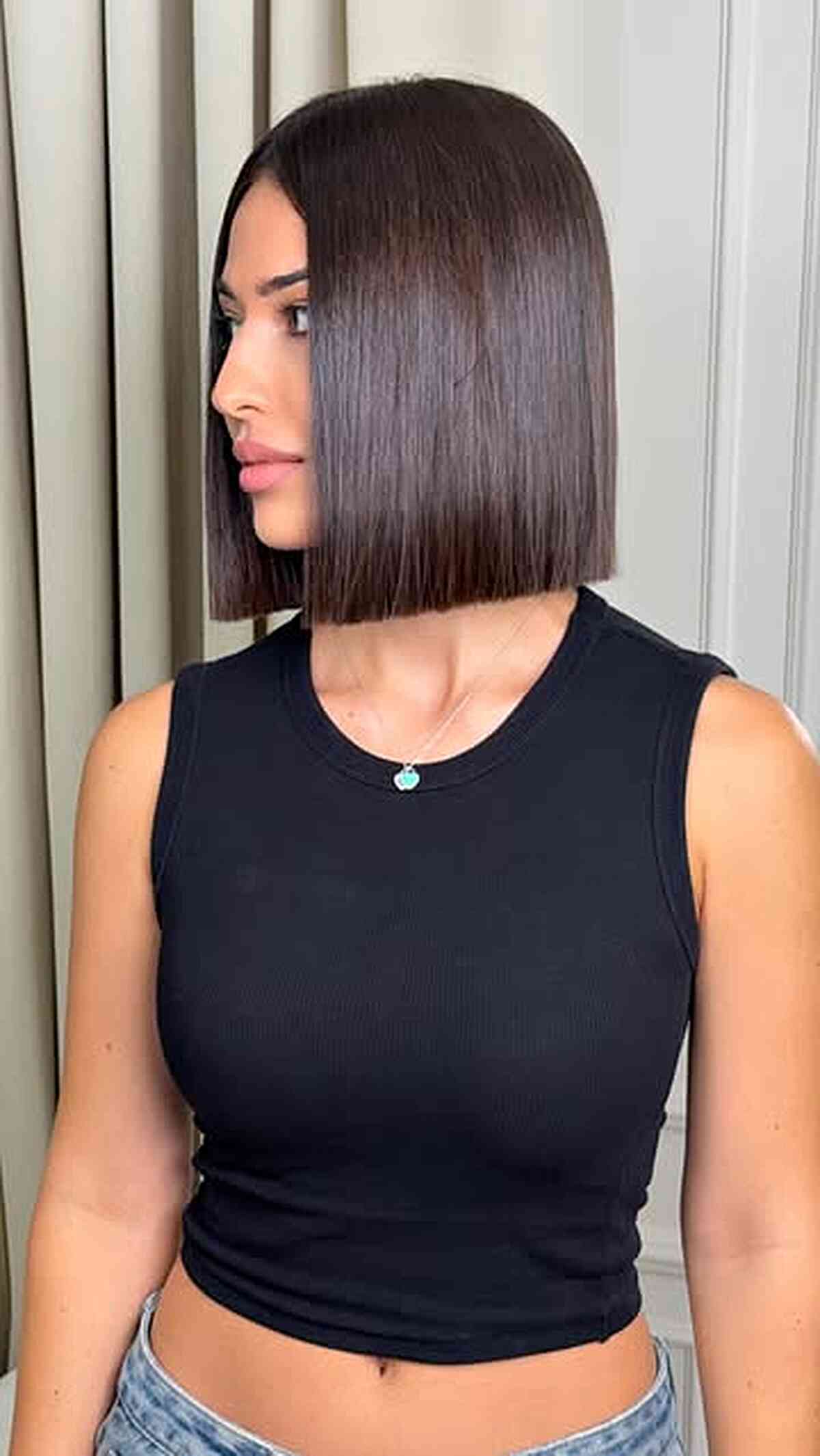 Classic Blunt Bob with Sleek Finish