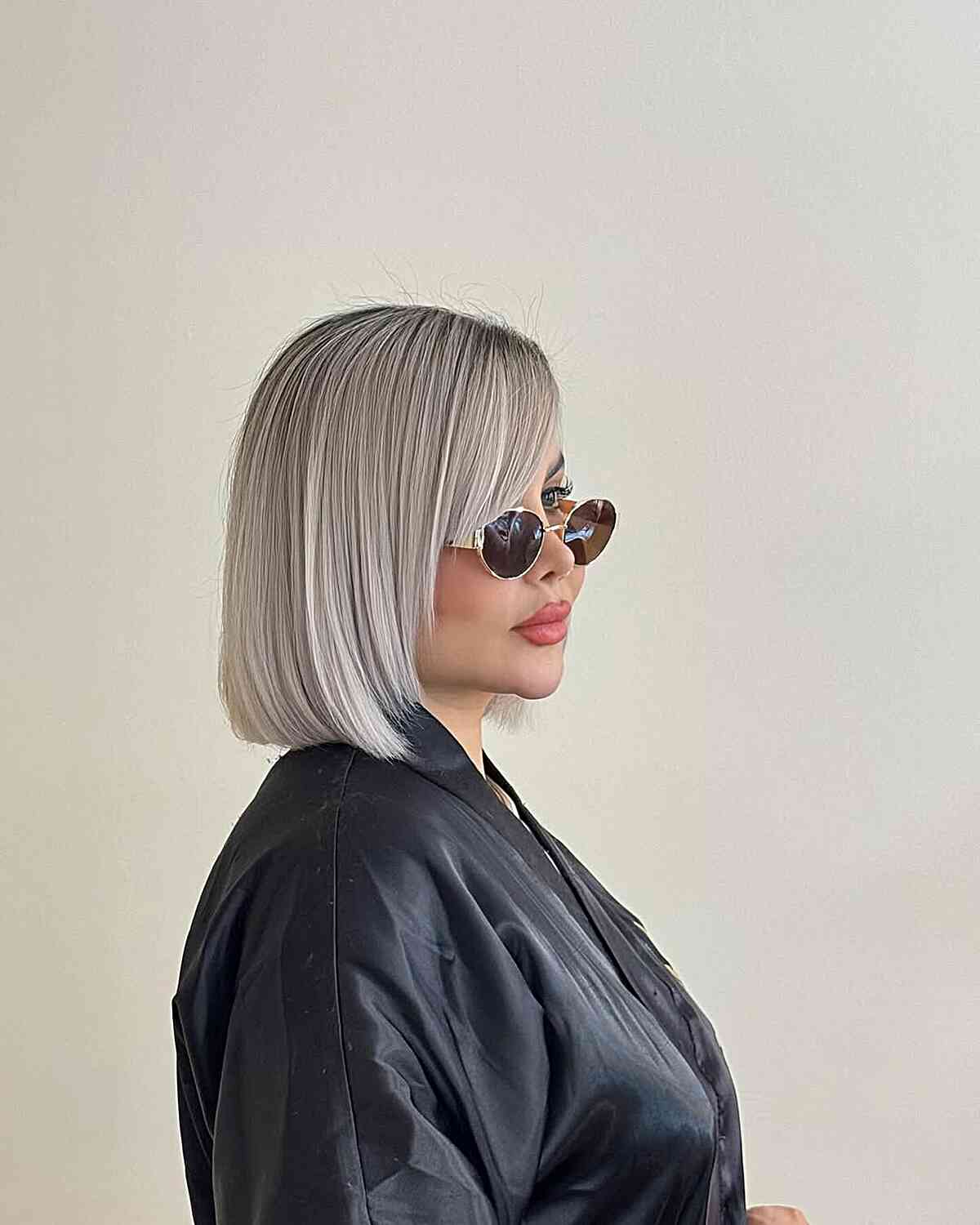 Modern Bob with Side-Swept Bangs
