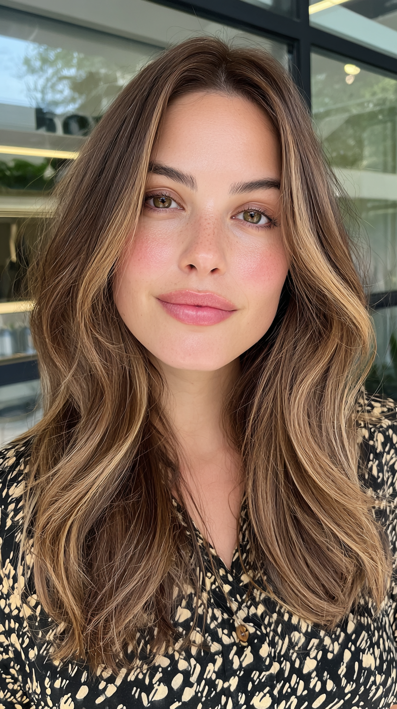 Natural Beachy Waves with Subtle Highlights