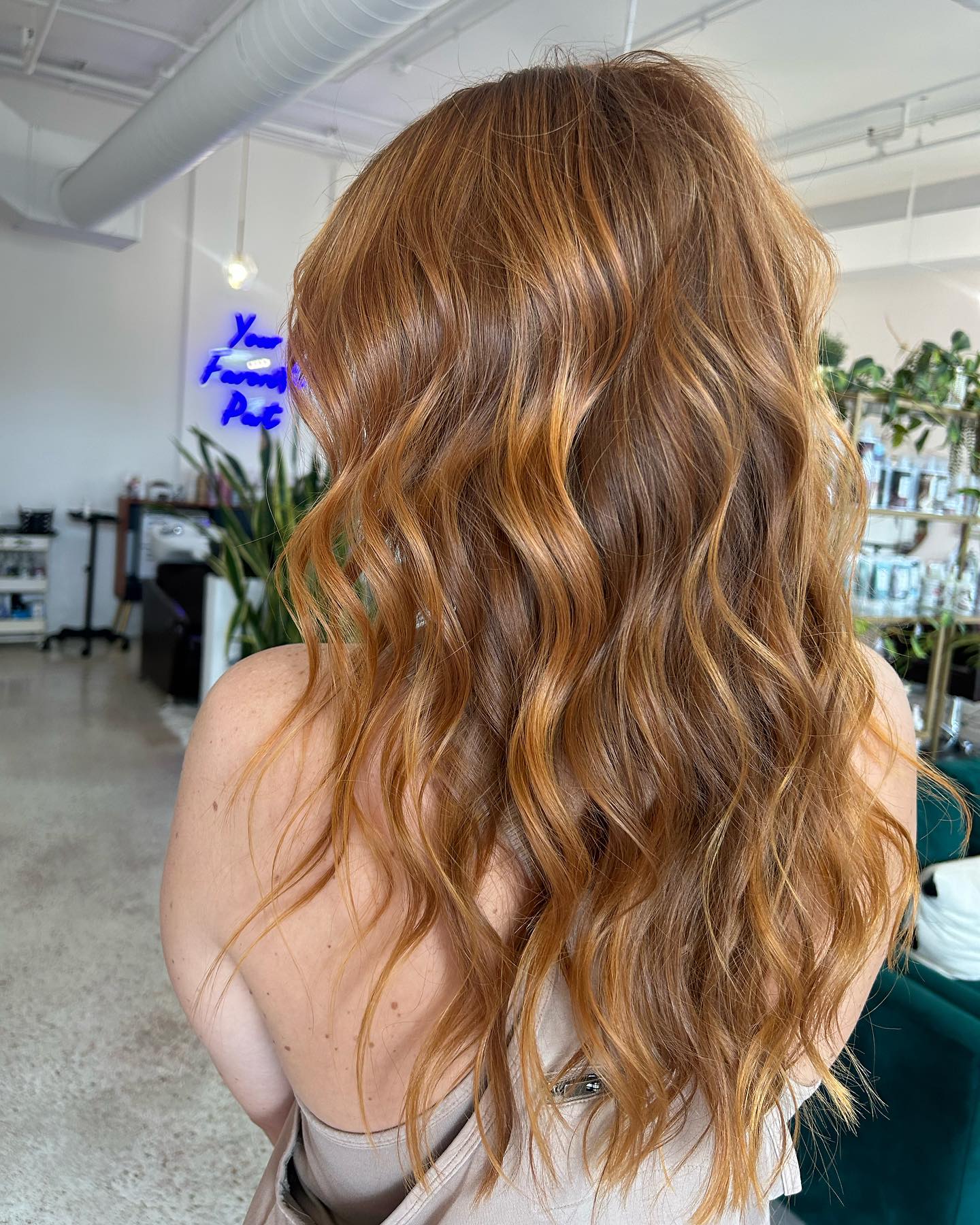Radiant Copper Curls with Seamless Blending