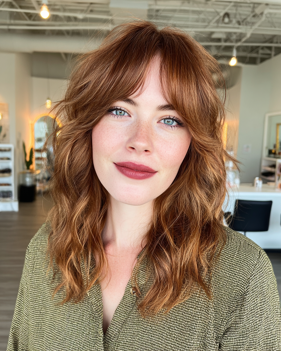 Textured Medium-Length Waves with Soft Fringe