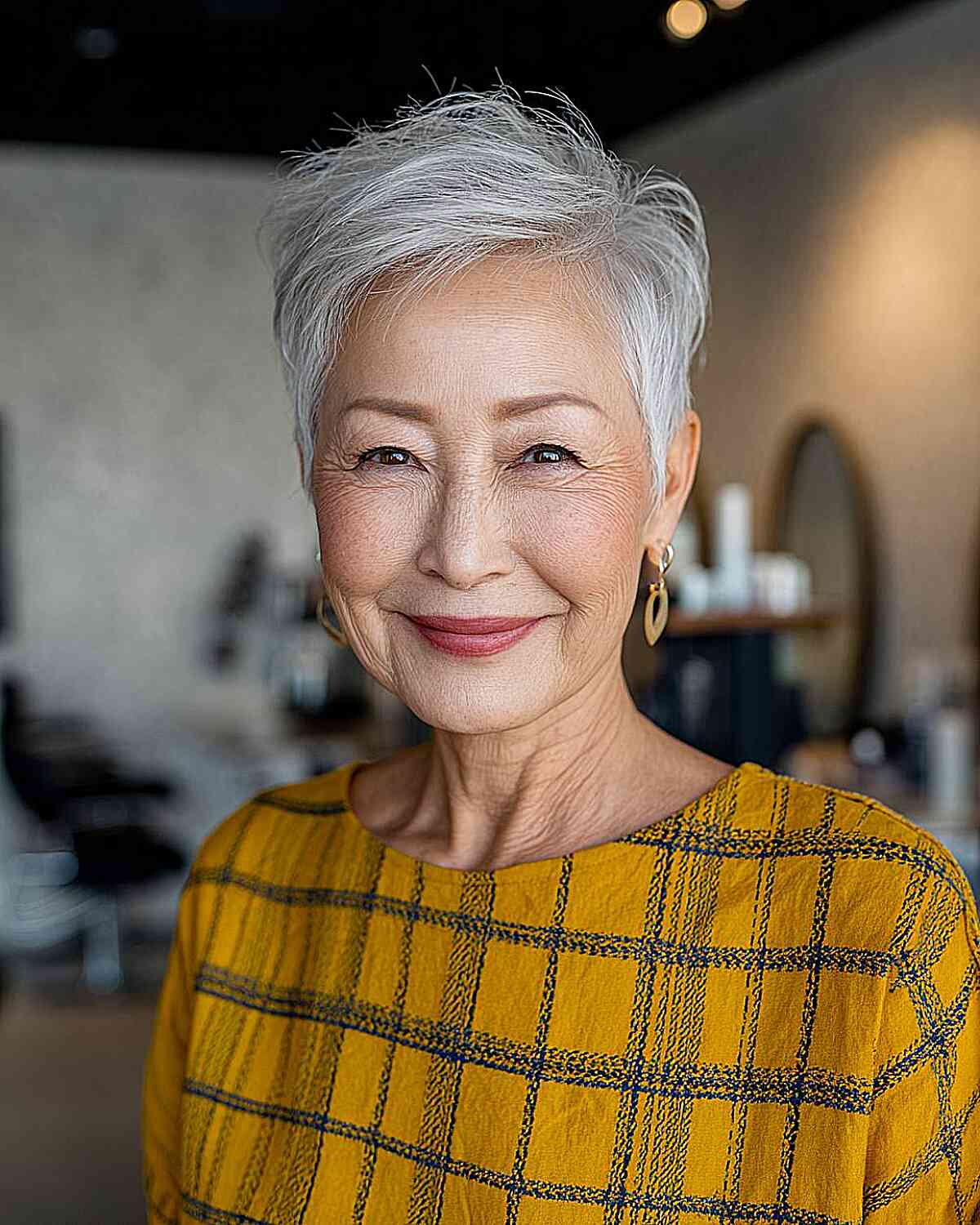 Textured Short Pixie Cut for Women Over 60