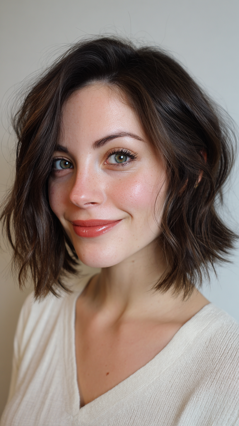 Chic Textured Bob with Soft Waves