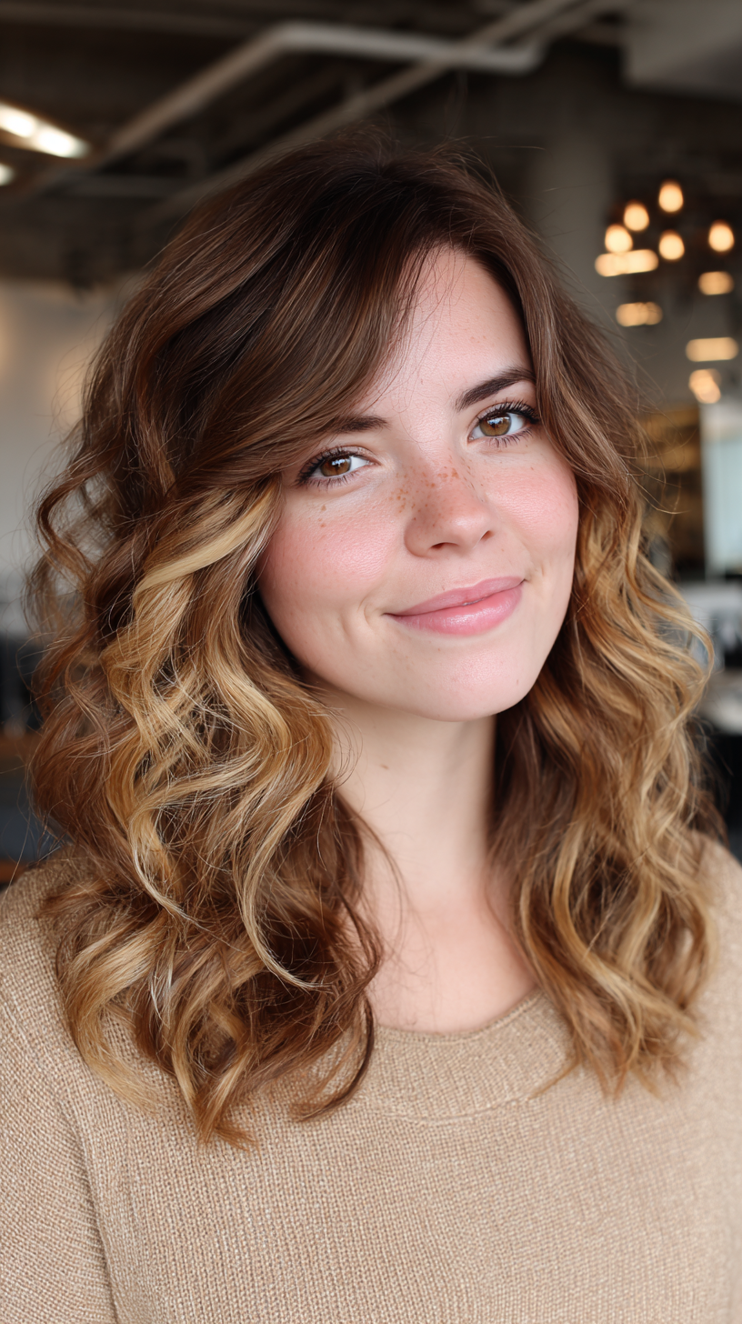 Charming Beachy Waves with Face-Framing Layers