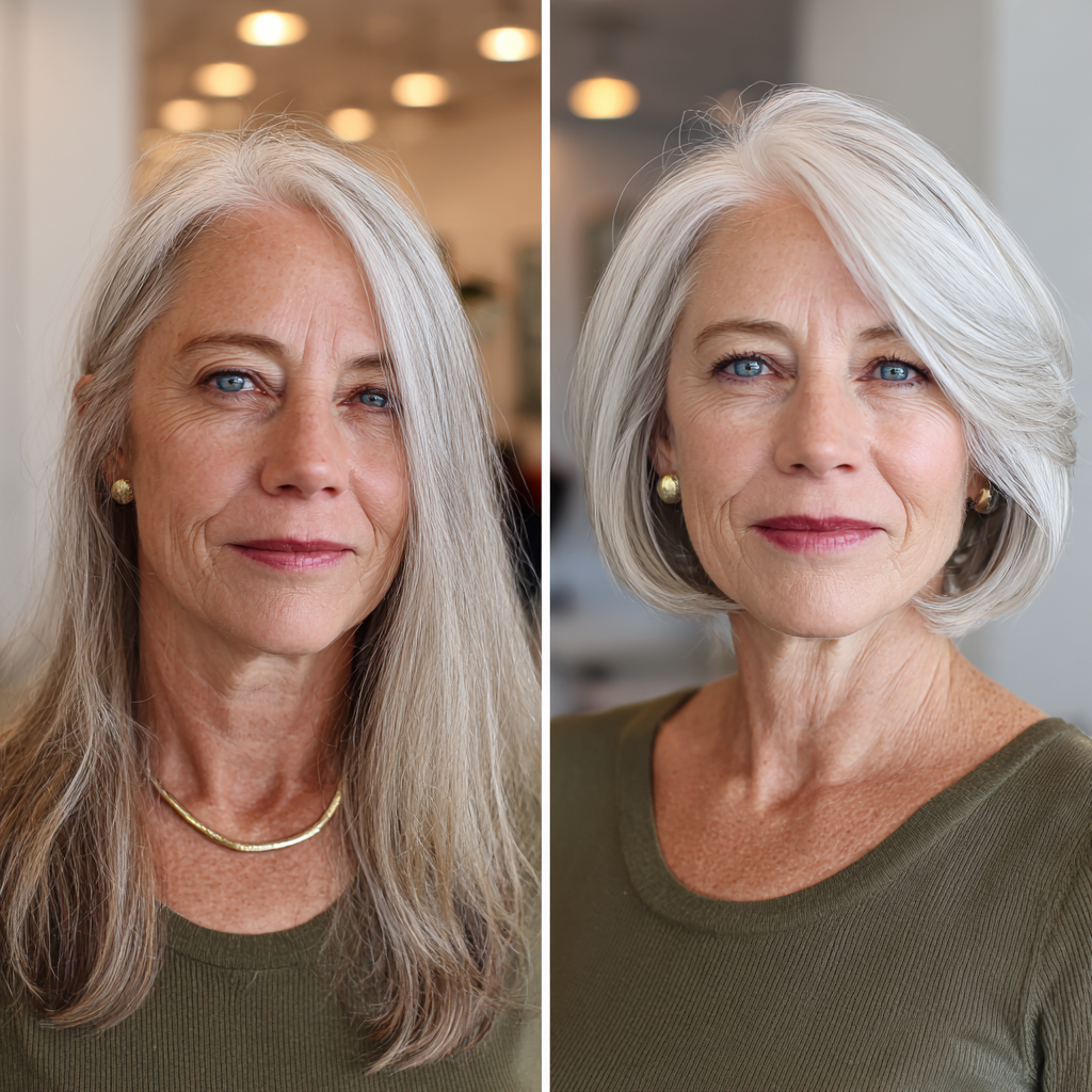 Chic Blunt Bob with Soft Face-Framing Layers