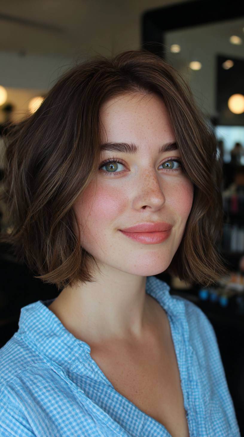 Chic Textured Bob with Subtle Layers