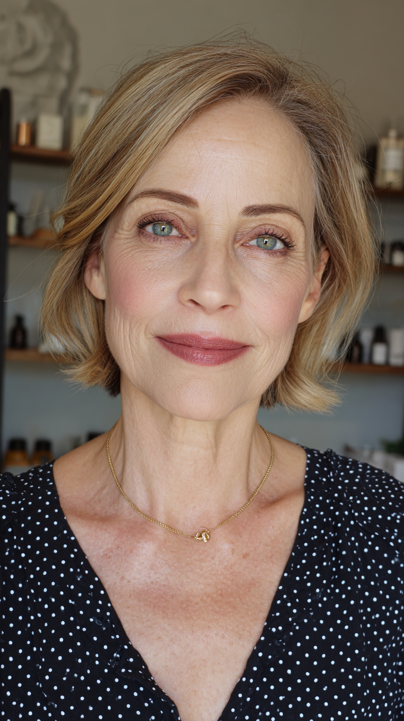 Chic Textured Lob with Face-Framing Layers