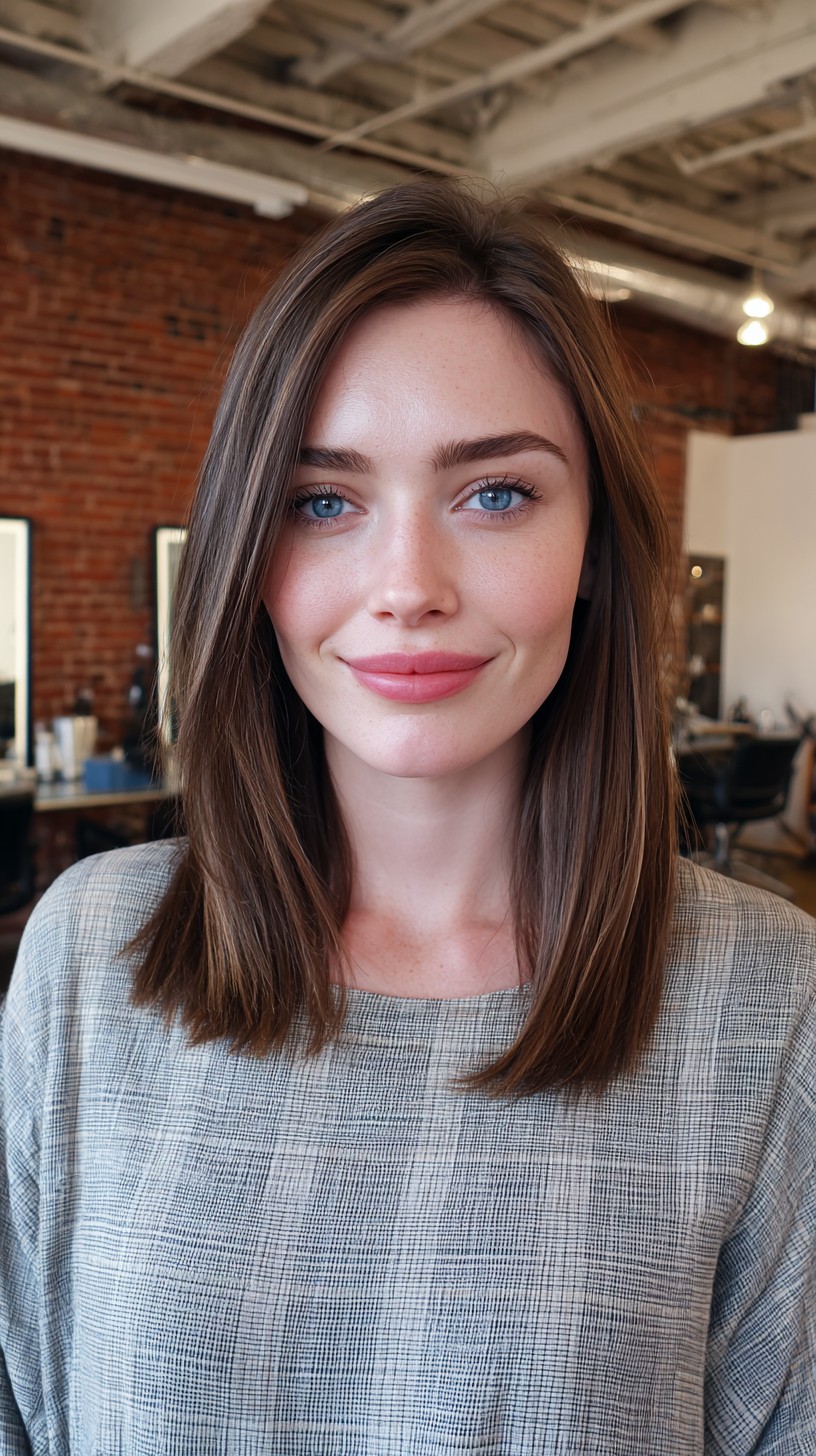 Classic Mid-Length Cut with Textured Ends