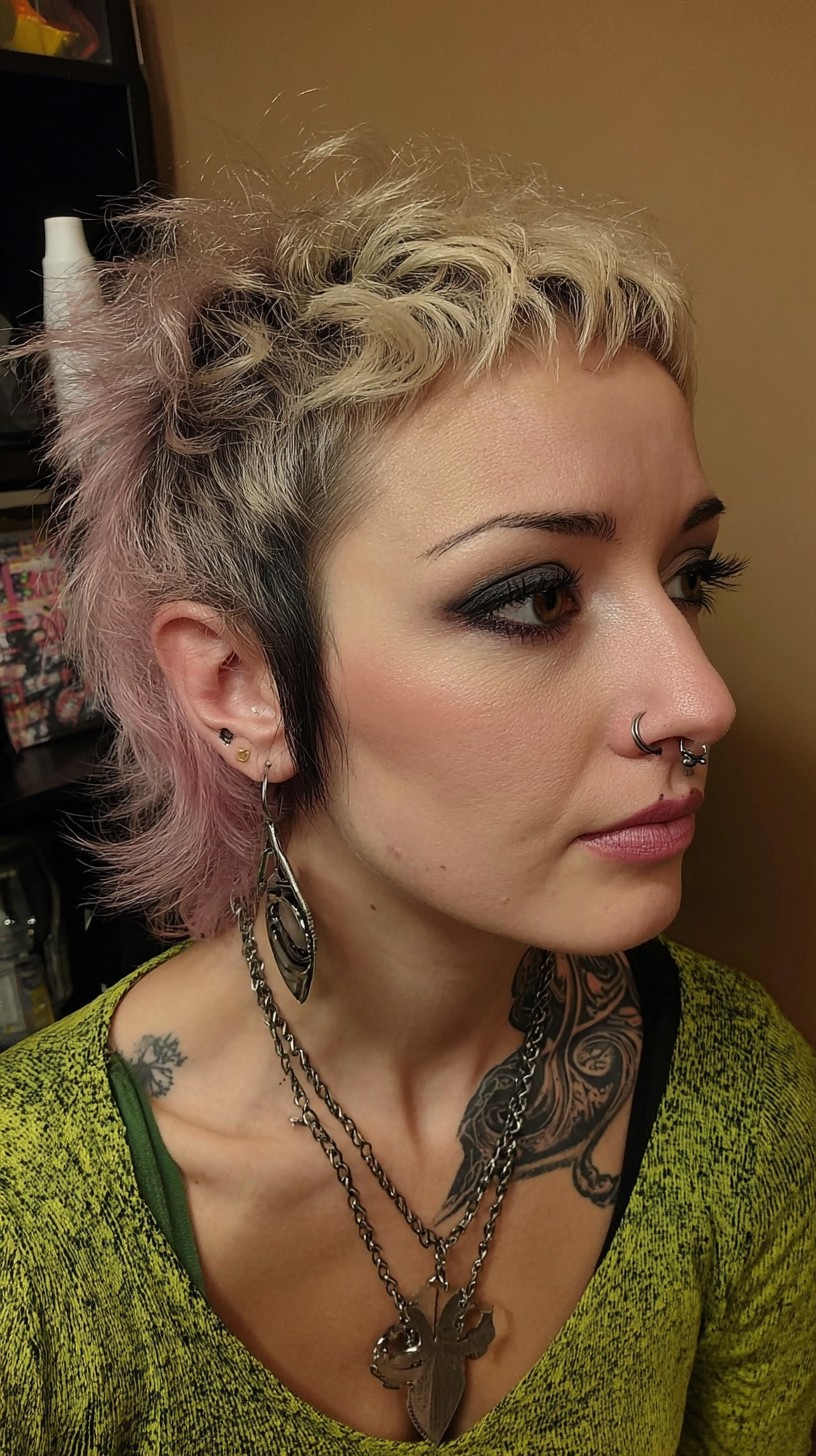 Contrasting Pastel Pixie with Side Undercut