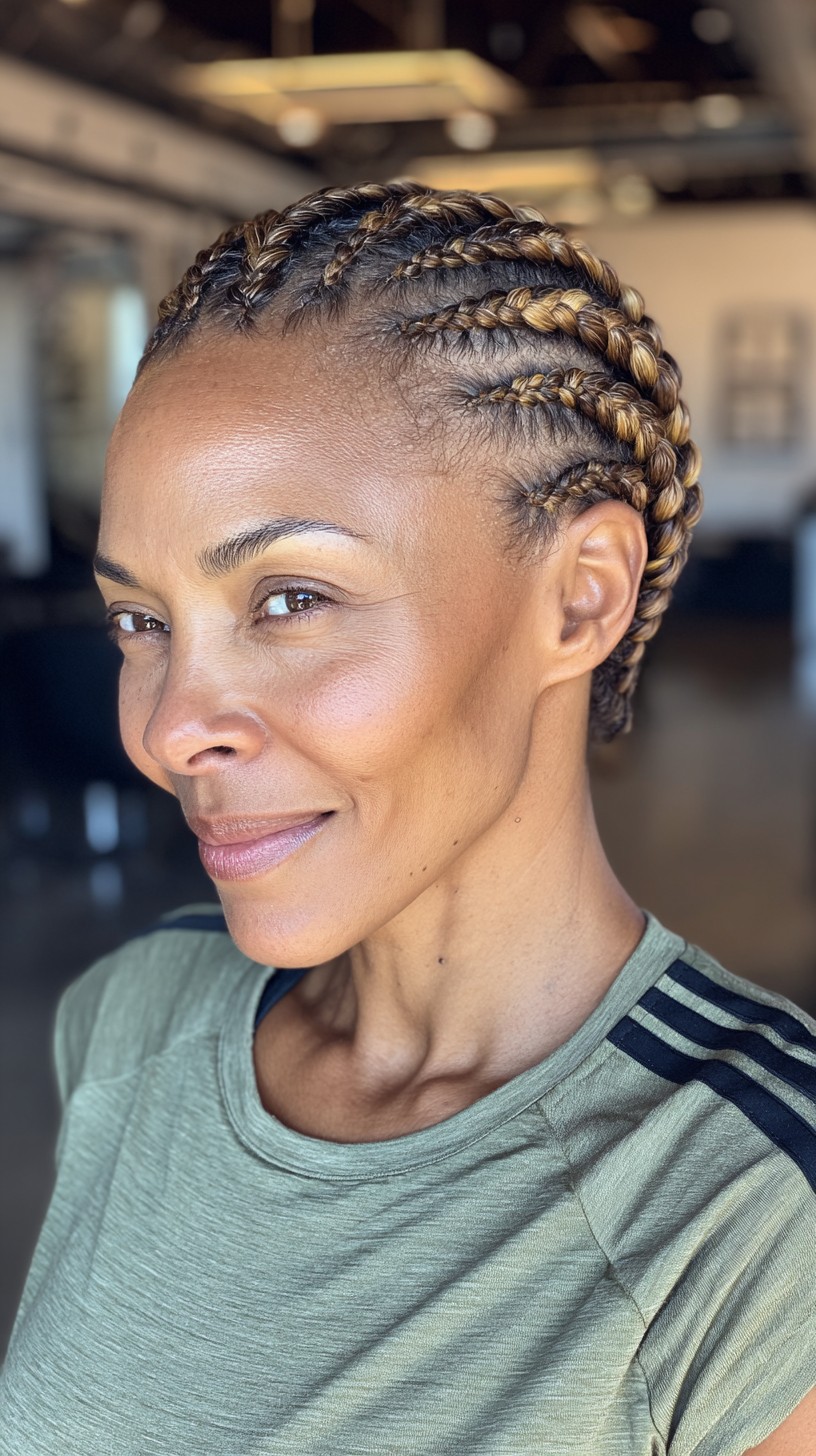 Dynamic Contrast Cornrow Braids