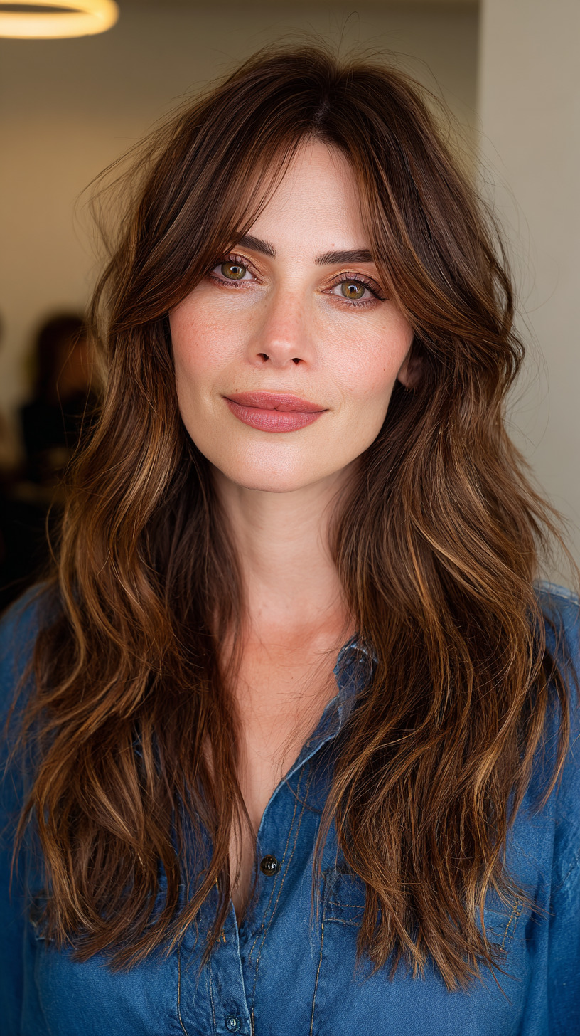 Effortlessly Layered Long Hair with Soft Waves