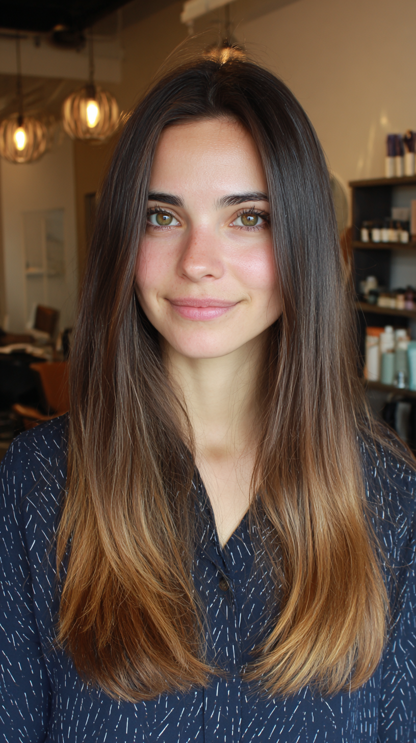 Radiant Long Layered Cut with Subtle Ombre