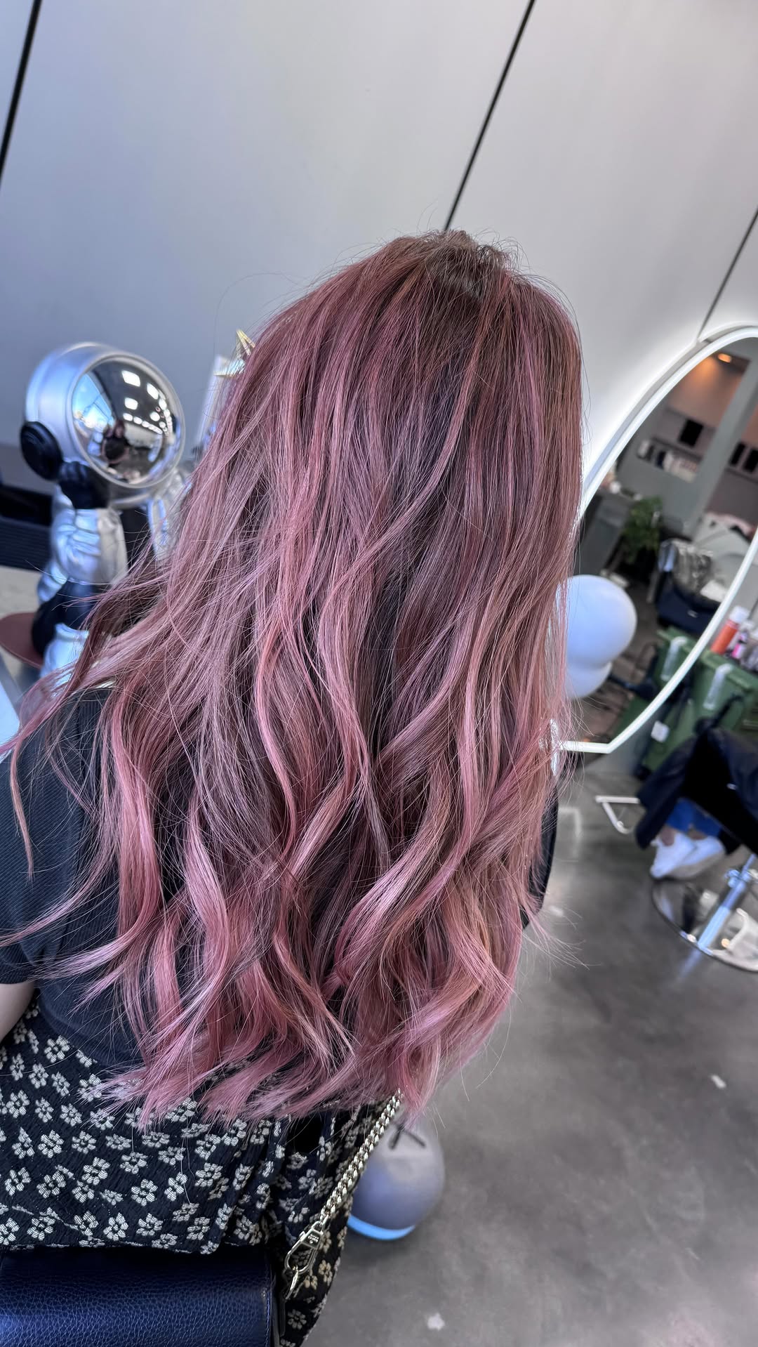 Rose Pink Beachy Waves with Subtle Depth