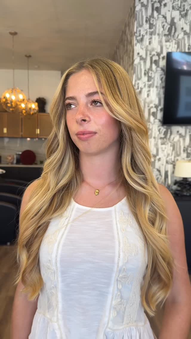 Soft Golden Waves with Delicate Balayage