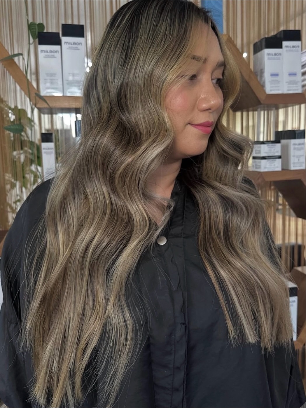 Softly Cascading Blonde Waves with Shadow Roots