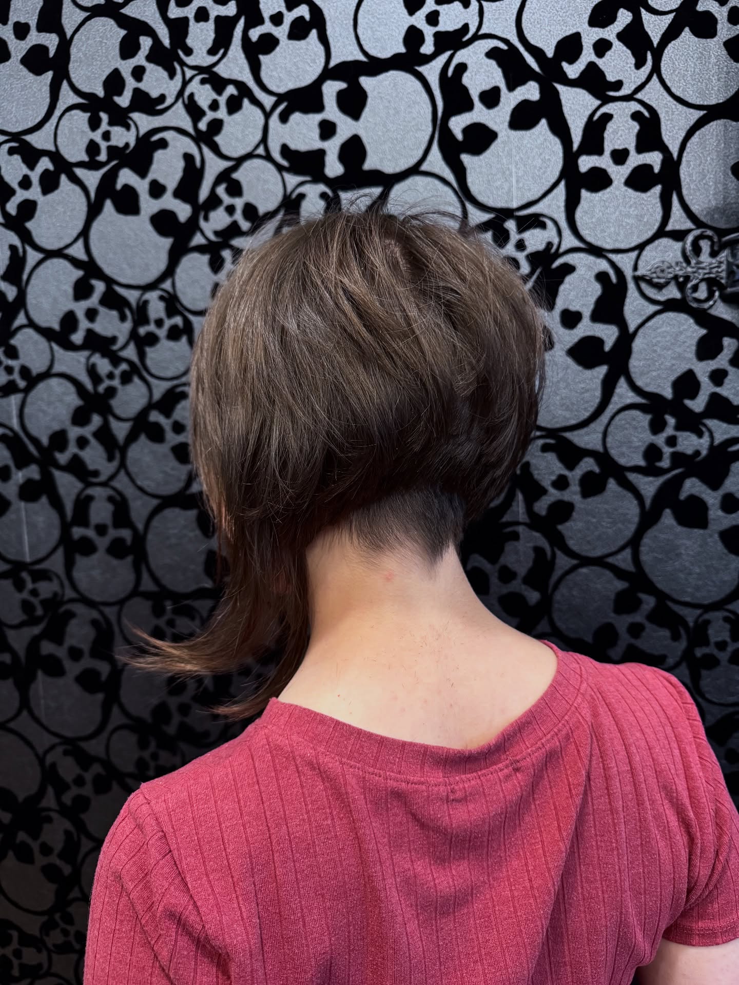 Textured Ash-Brown Bob with Slight Inward Curl