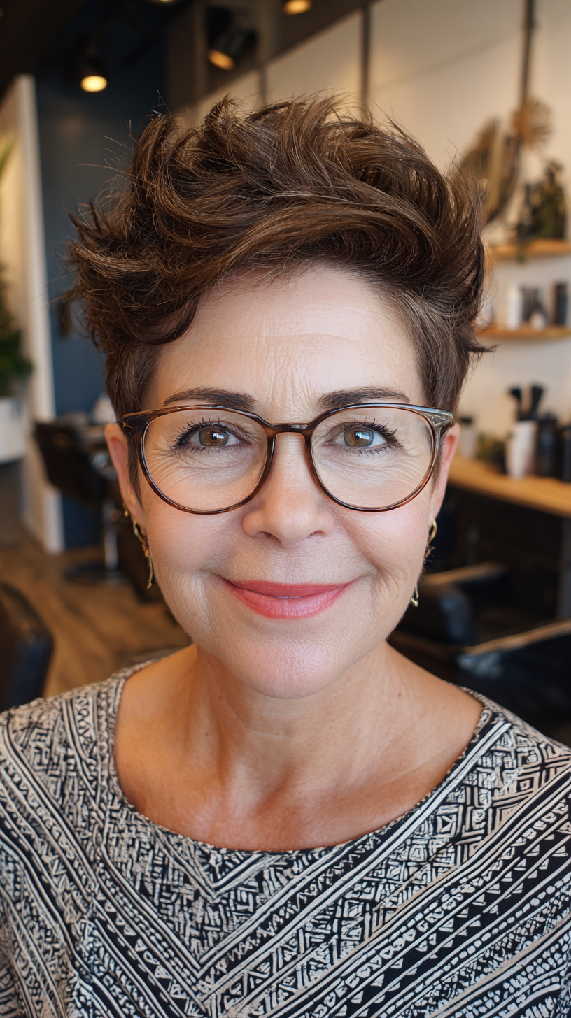 Textured Short Pixie with Effortless Volume