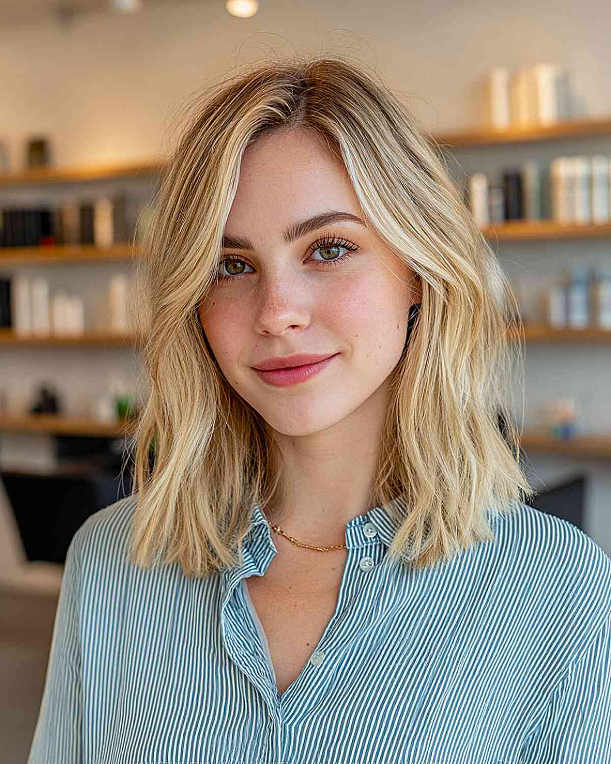Textured Warm Blonde Beachy Waves