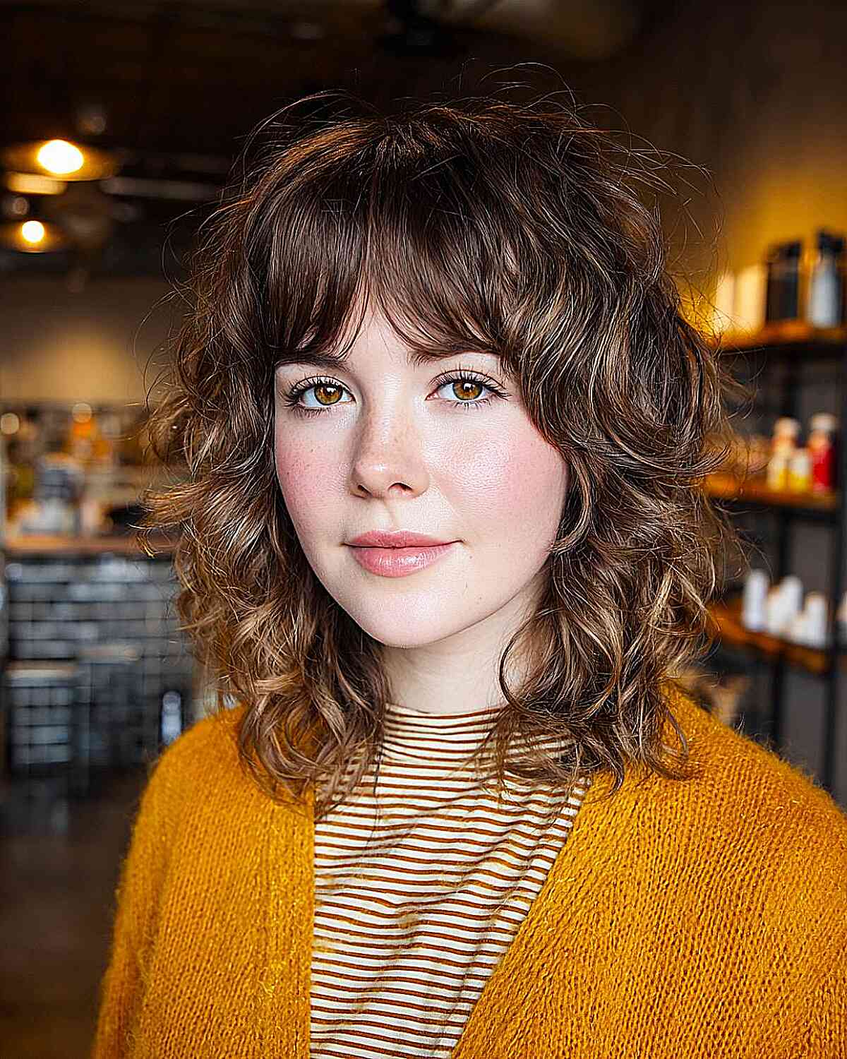 Textured Wolf Cut with Soft Bangs