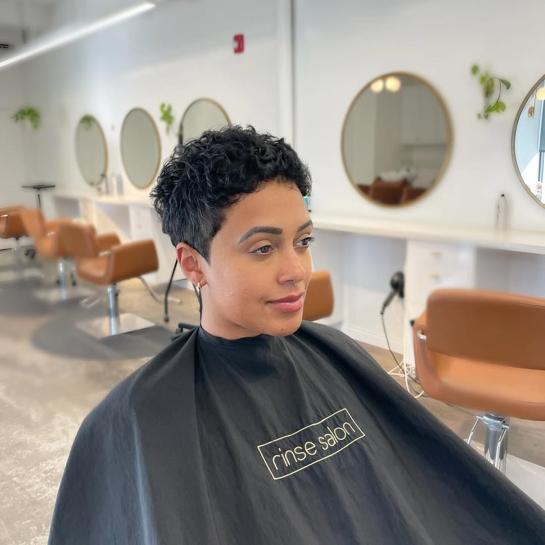 Vivacious Tapered Natural Curls with Undercut