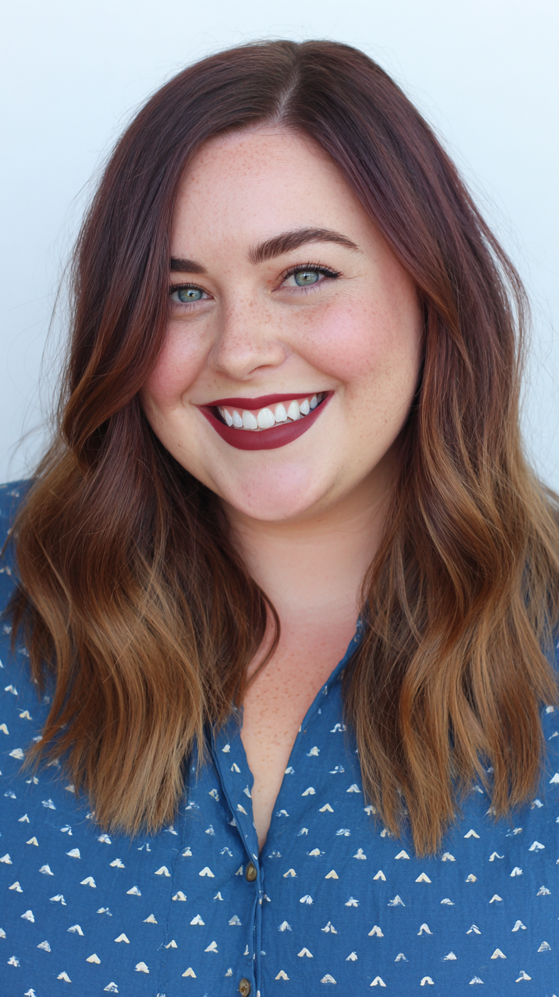Warm Ombre Waves with Subtle Layers