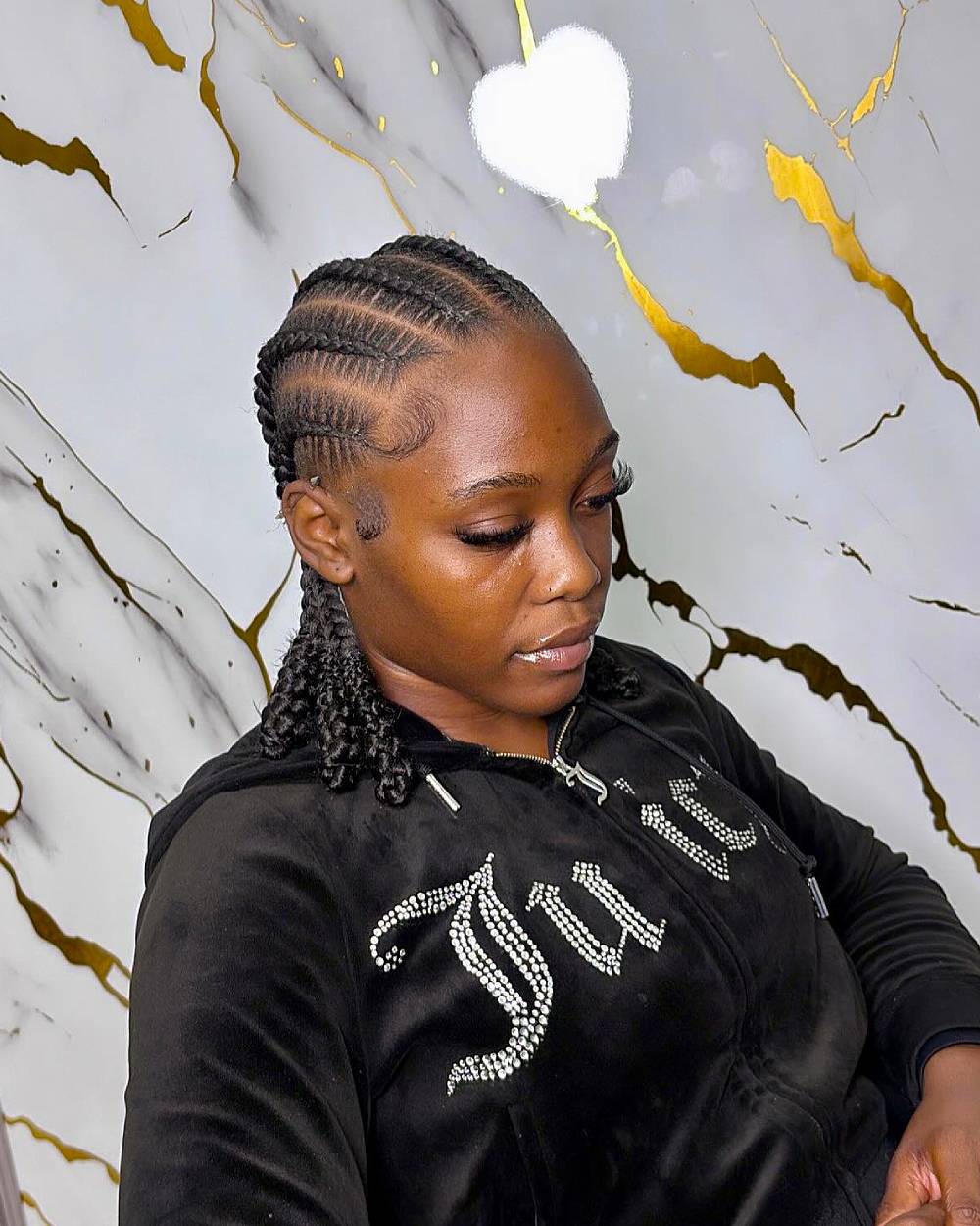 Chic Twisted Braids with Curly Ends