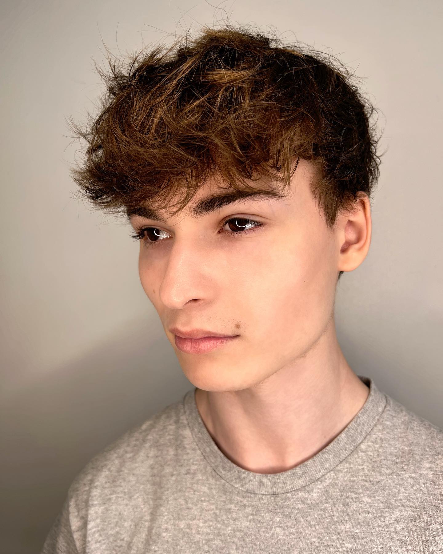 Choppy Chestnut Fringe with Natural Undulations