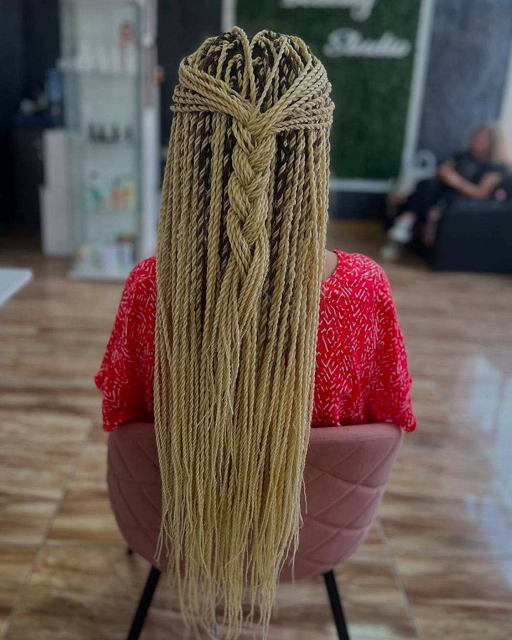 Elegant Twisted Rope Braids with Intricate Braid Accents