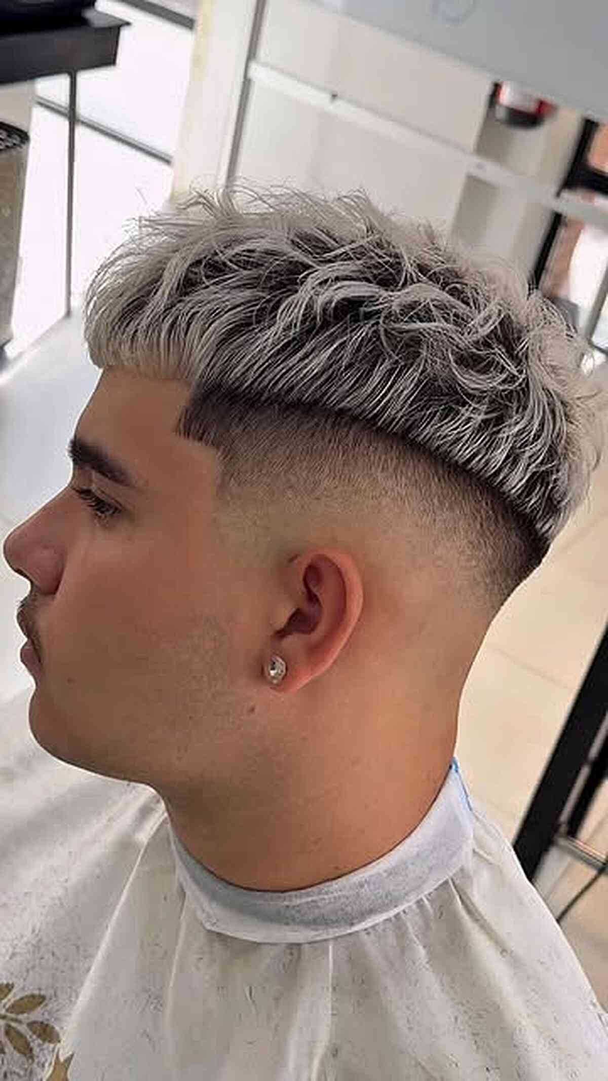 Trendy High Fade Edgar Cut with Textured Top