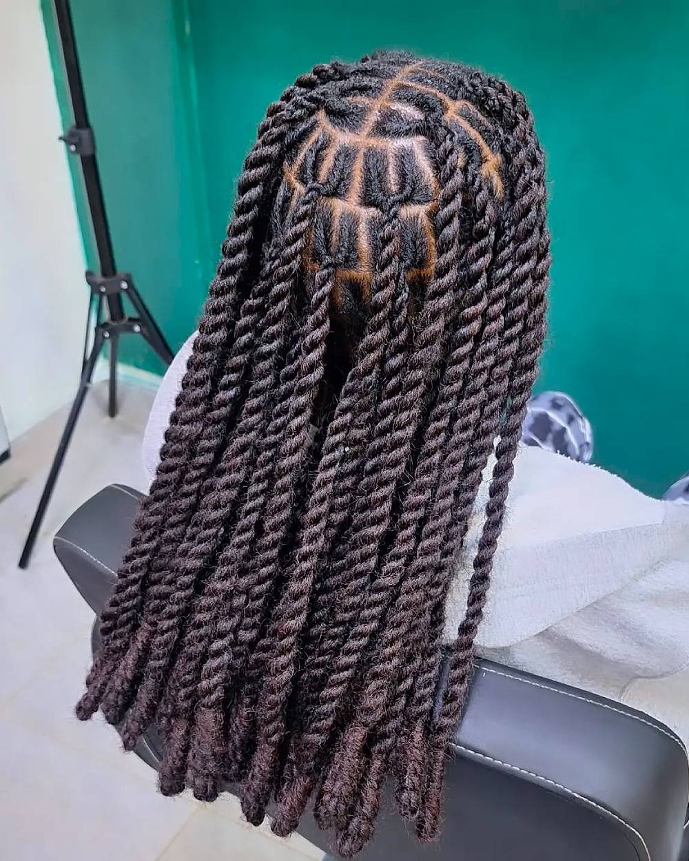 Intricate Twisted Rope Braids with Defined Parting