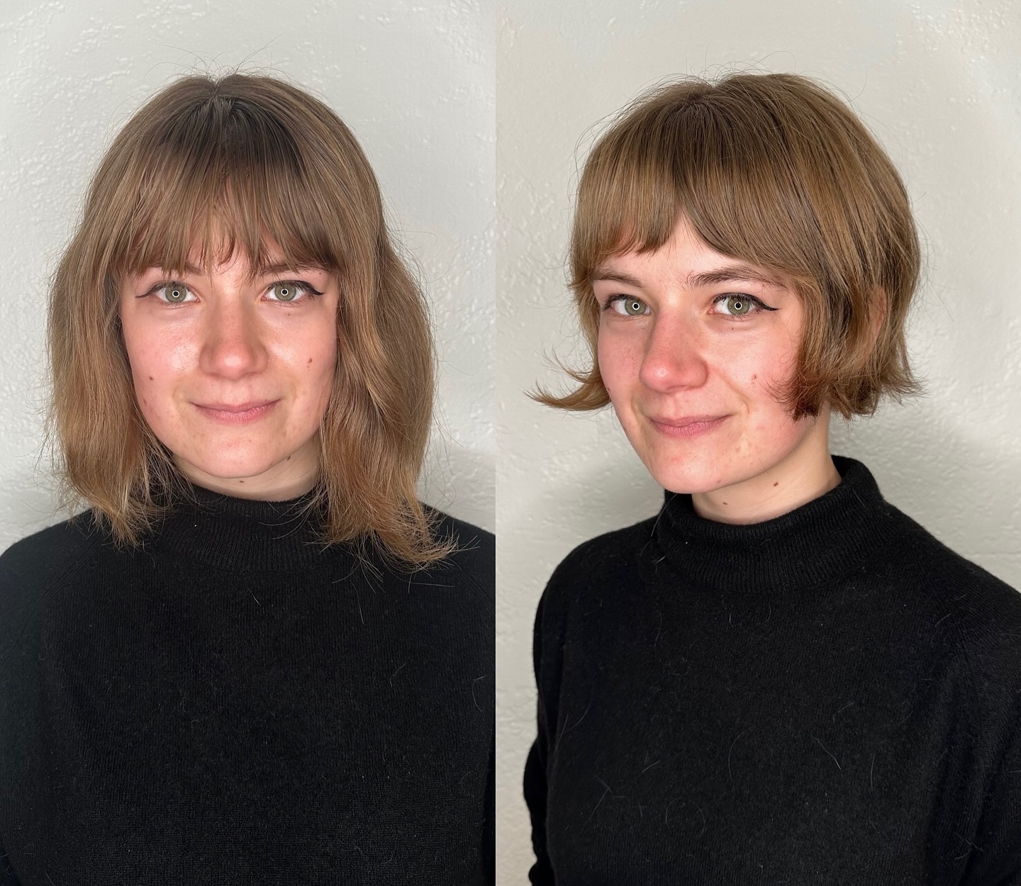 Modern French Bob with Soft Contouring Bangs