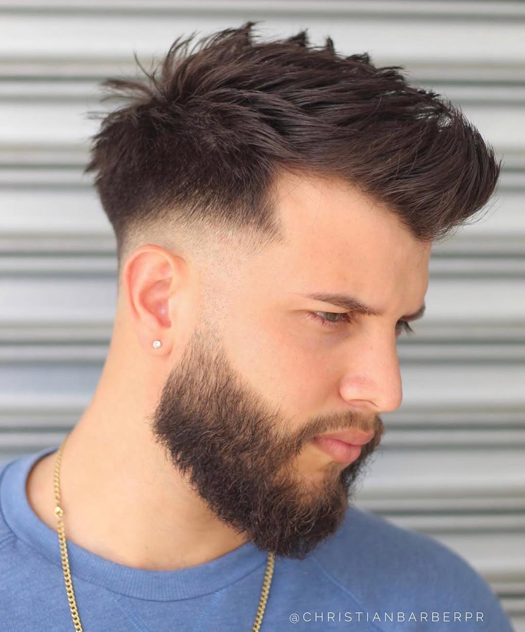 Rugged Textured Undercut with Sharp Rises