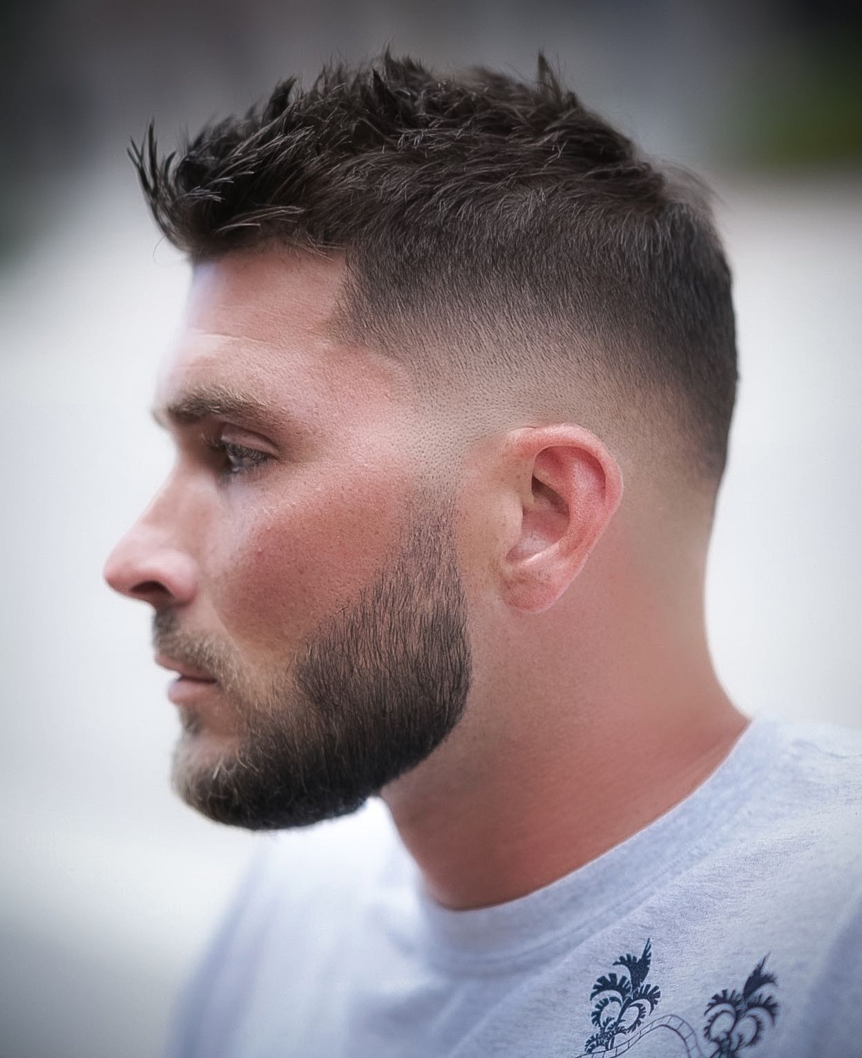 Sharp Fade with Textured Spiky Top