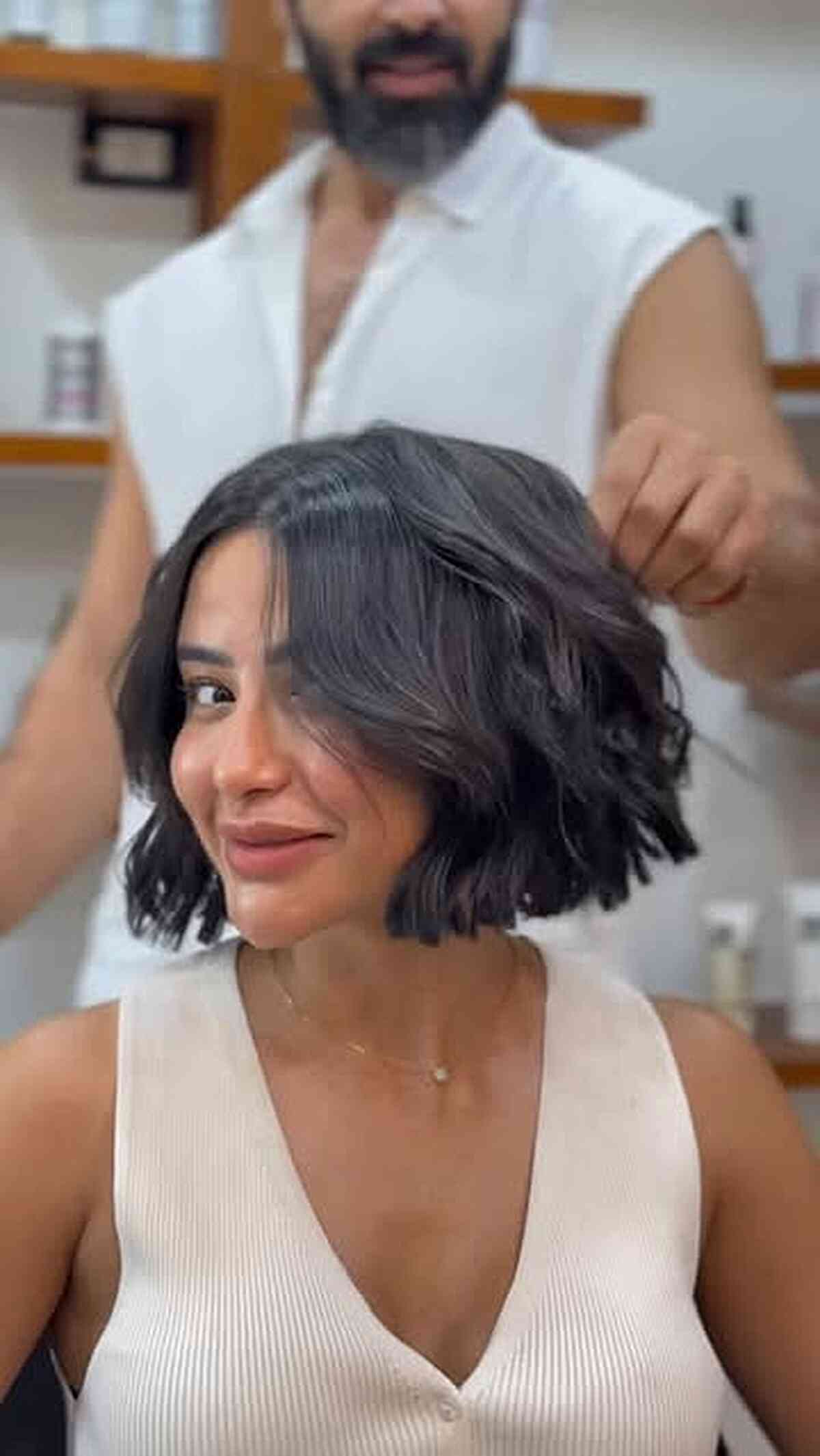 Chin-Length Wavy Bob with Textured Layers