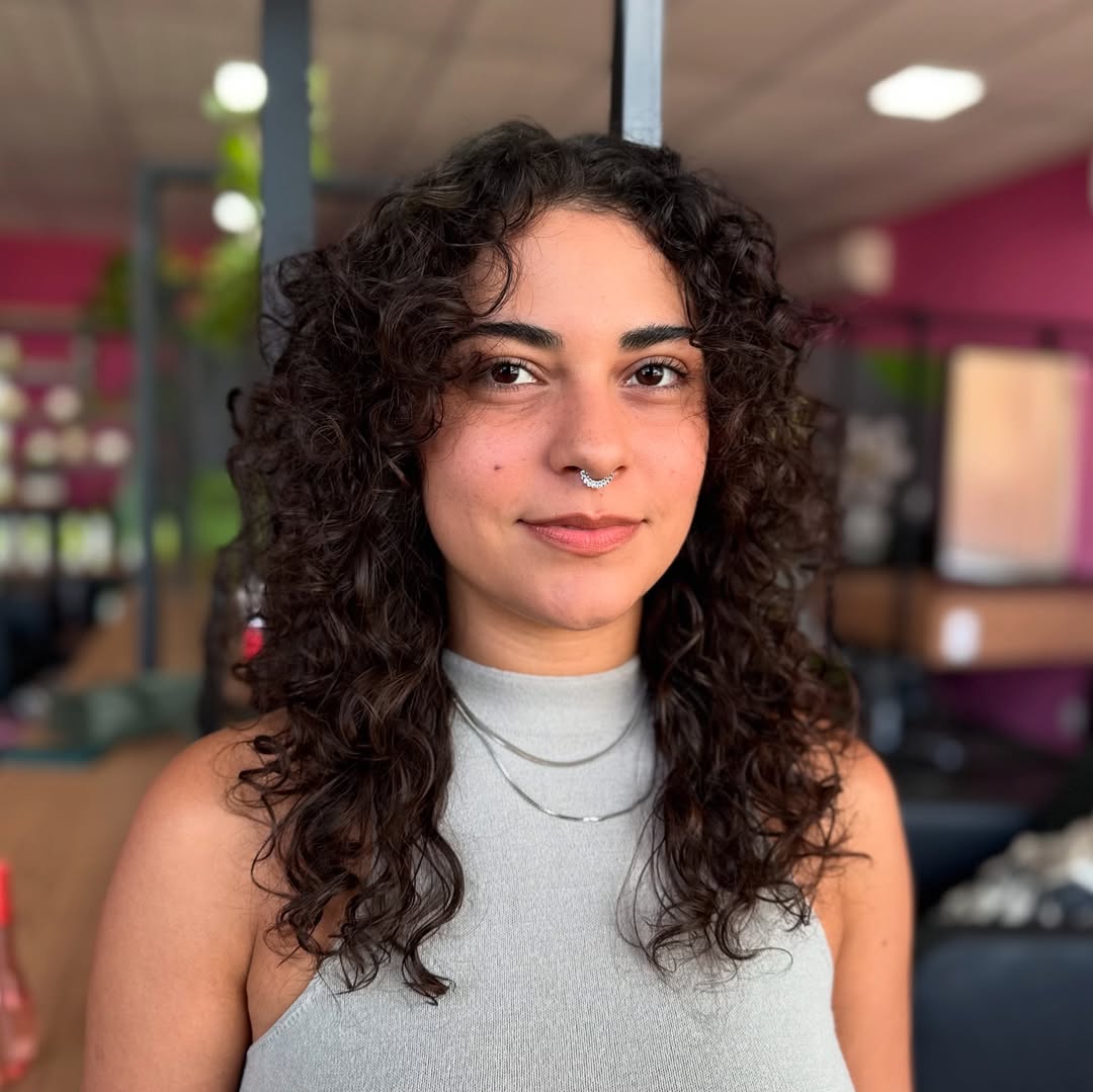 Effortless Medium-Length Curly Cascade