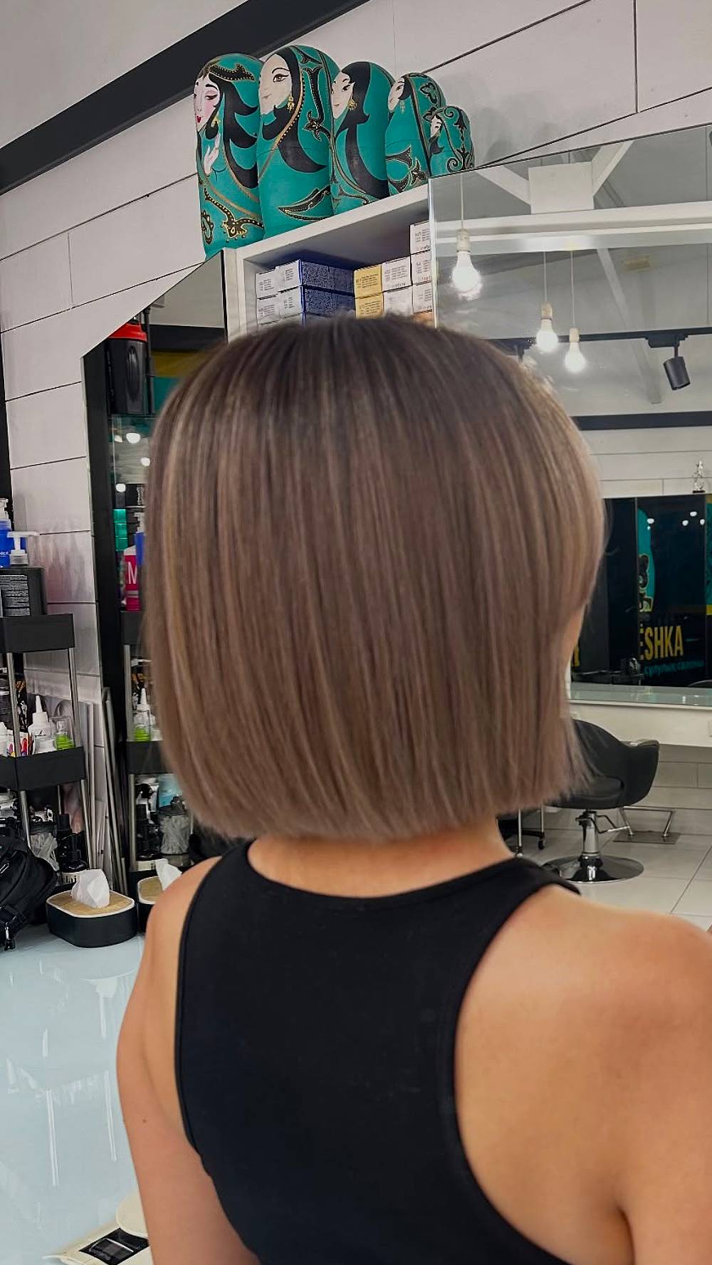 Glossy Straight Bob with Subtle Layers