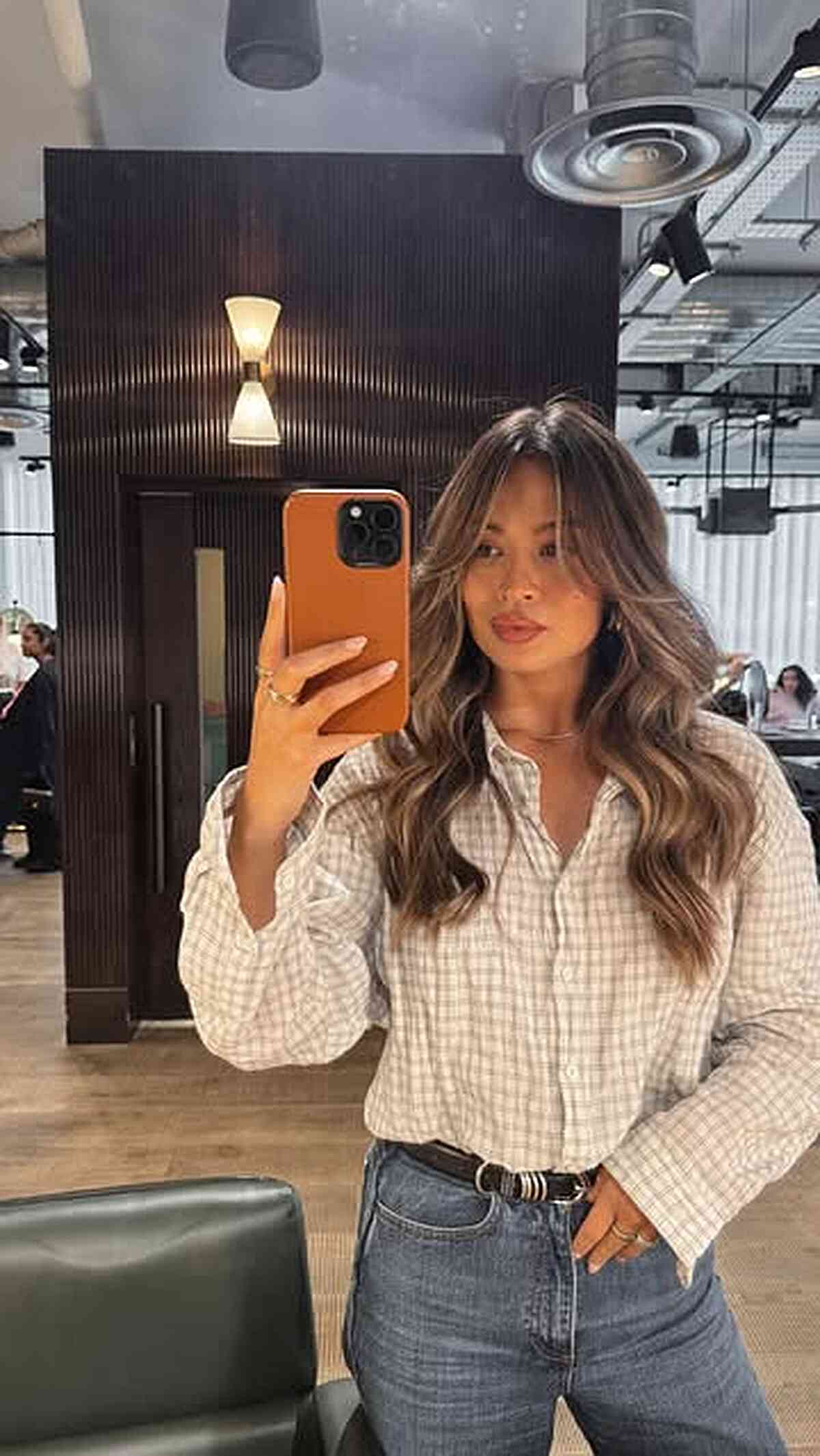 Long Layers with Curtain Bangs for Effortless Style