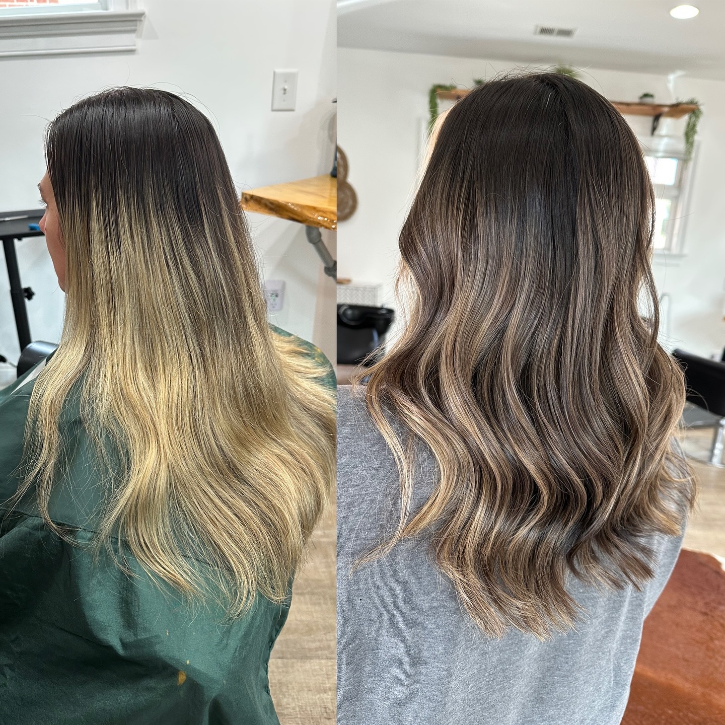 Radiant Brunette Waves with Luminous Balayage
