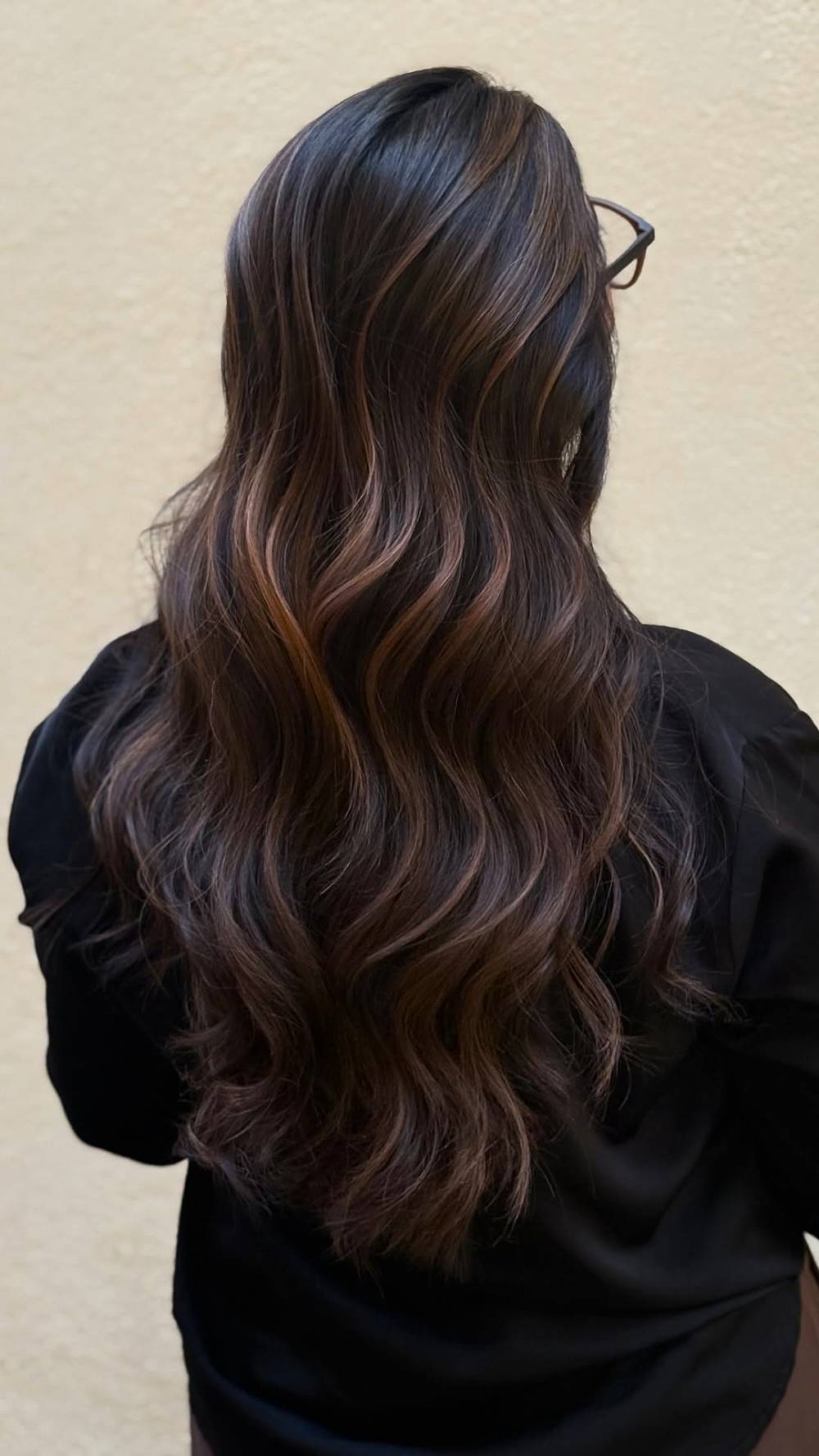 Rich Chestnut Waves with Subtle Caramel Highlights