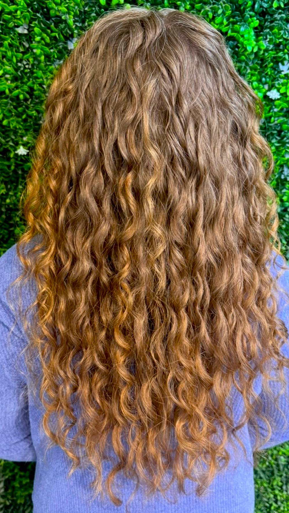 Textured Long Wavy Curls with Natural Shine