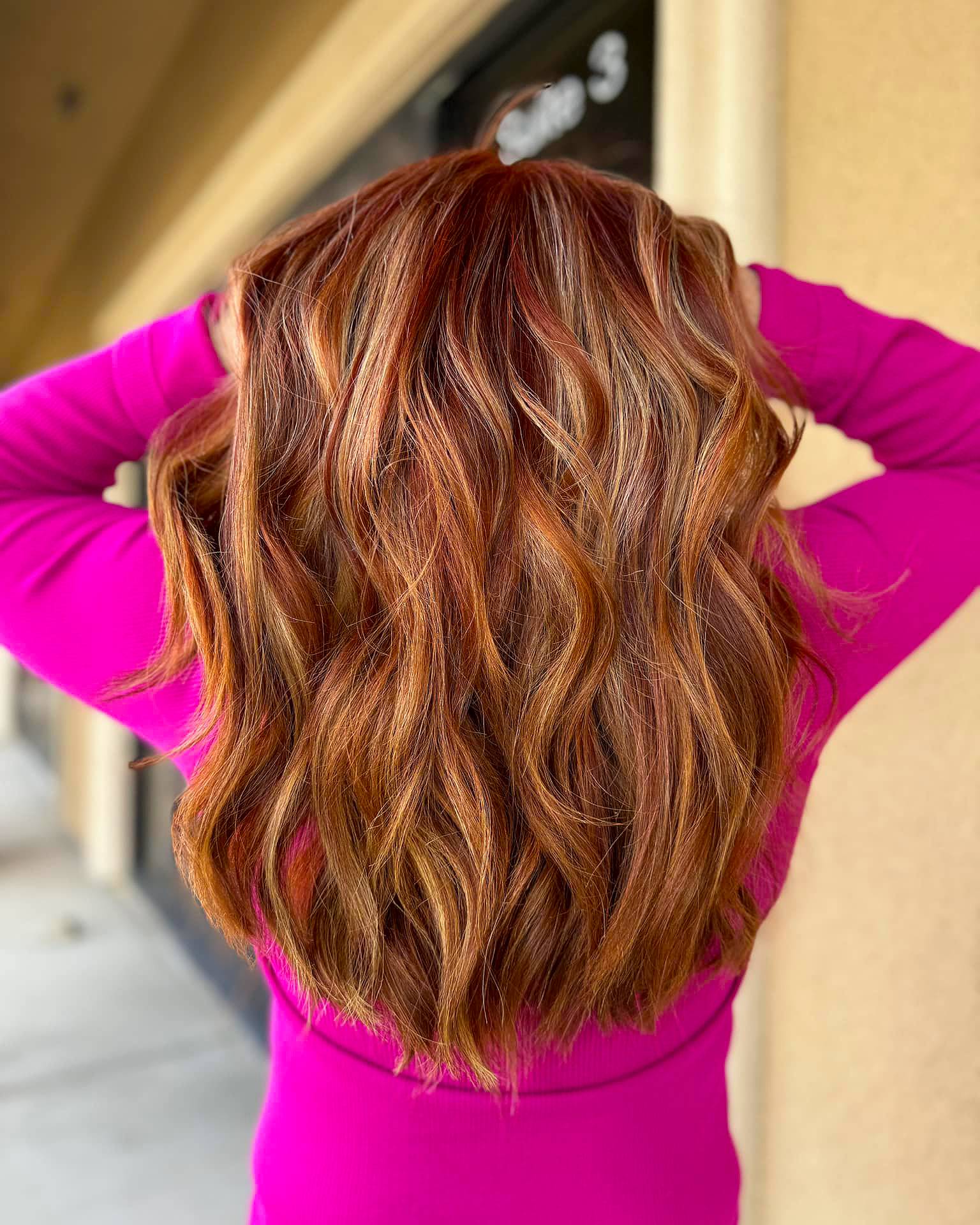 Vibrant Copper Waves with Subtle Highlights