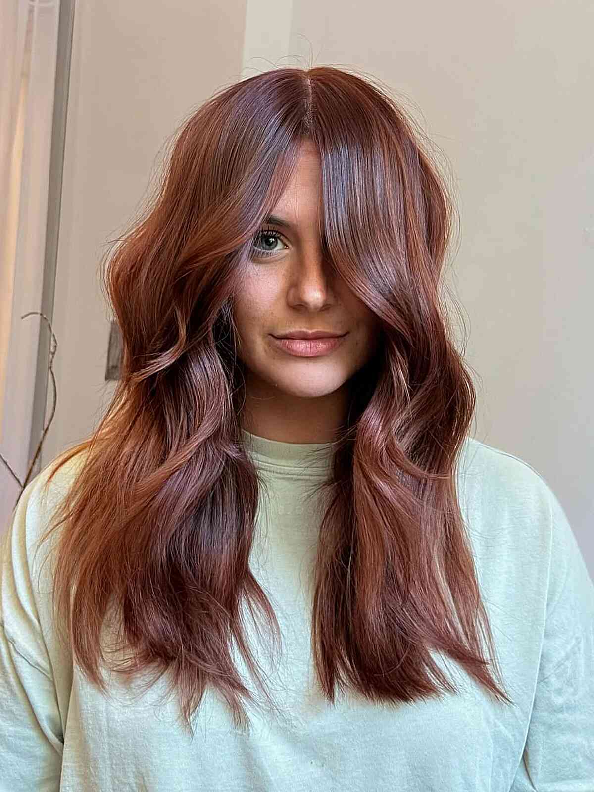 Warm Chestnut Brown Beachy Waves