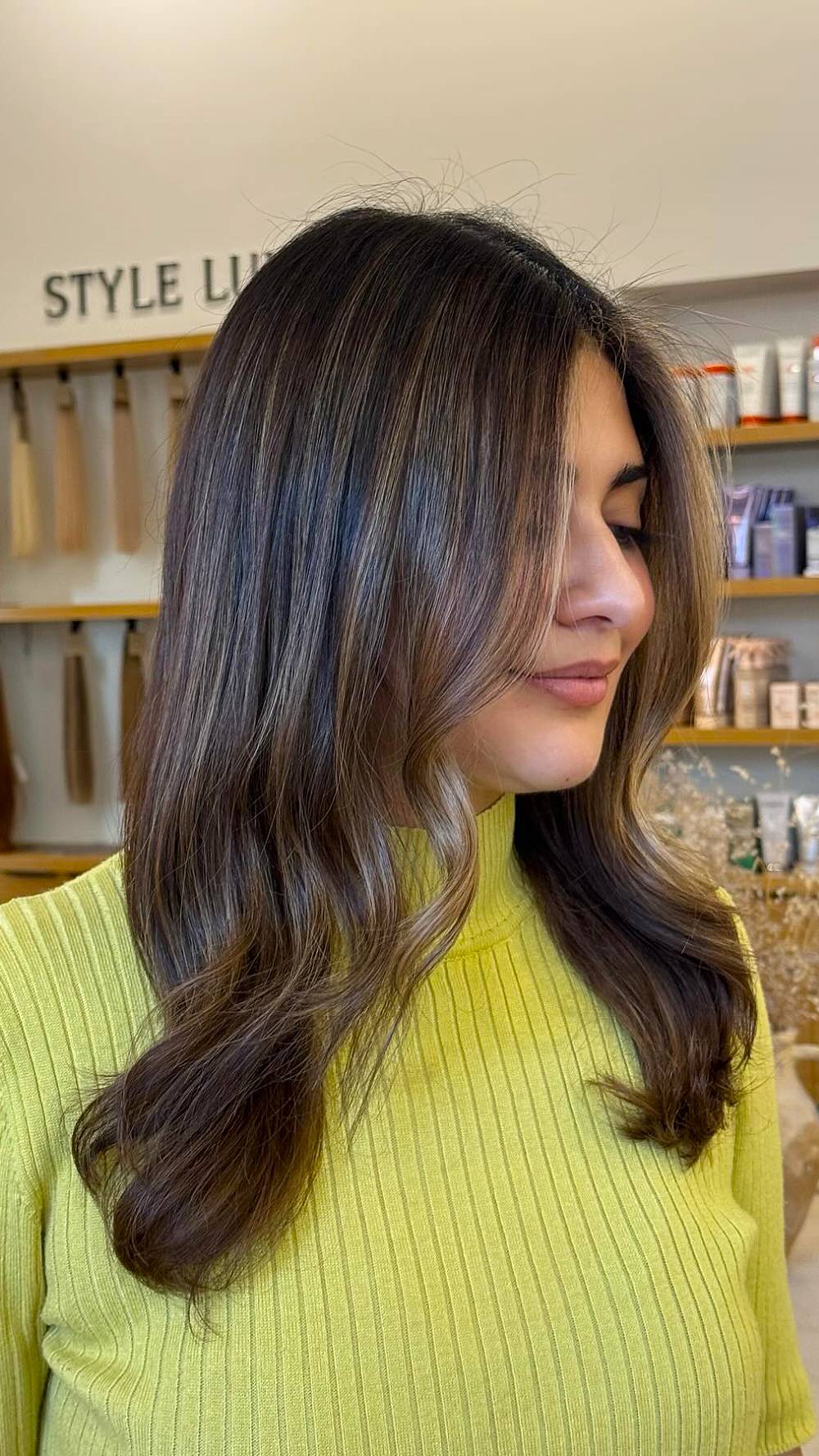 Warm Dimensional Brunette with Soft Waves