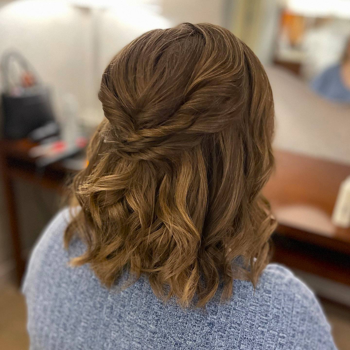 Chic Half-Up Textured Waves