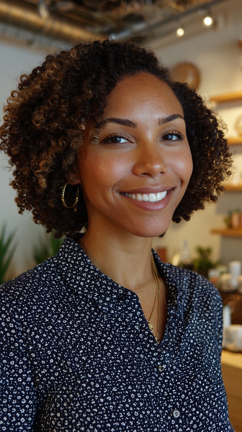 Chic Tapered Natural Curly Cut